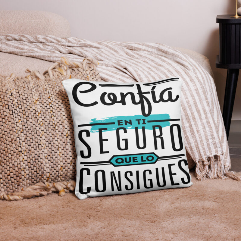 Confía en ti, Seguro que lo Consigues. Funda de cojín - impresión extra grande
