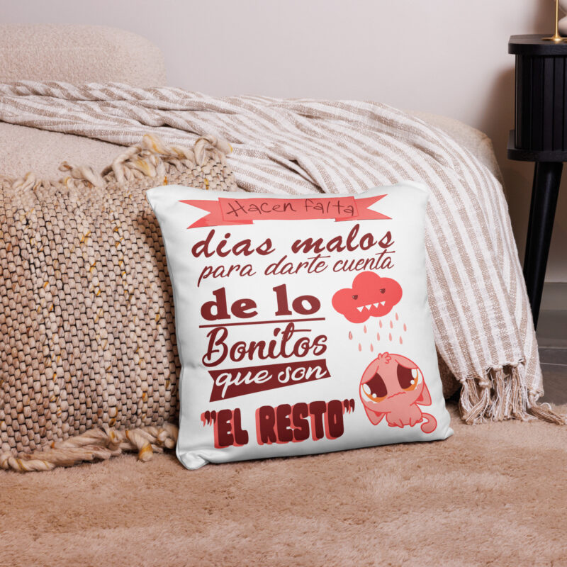 Hacen falta días malos, para ver lo bonitos que son el resto - cojín