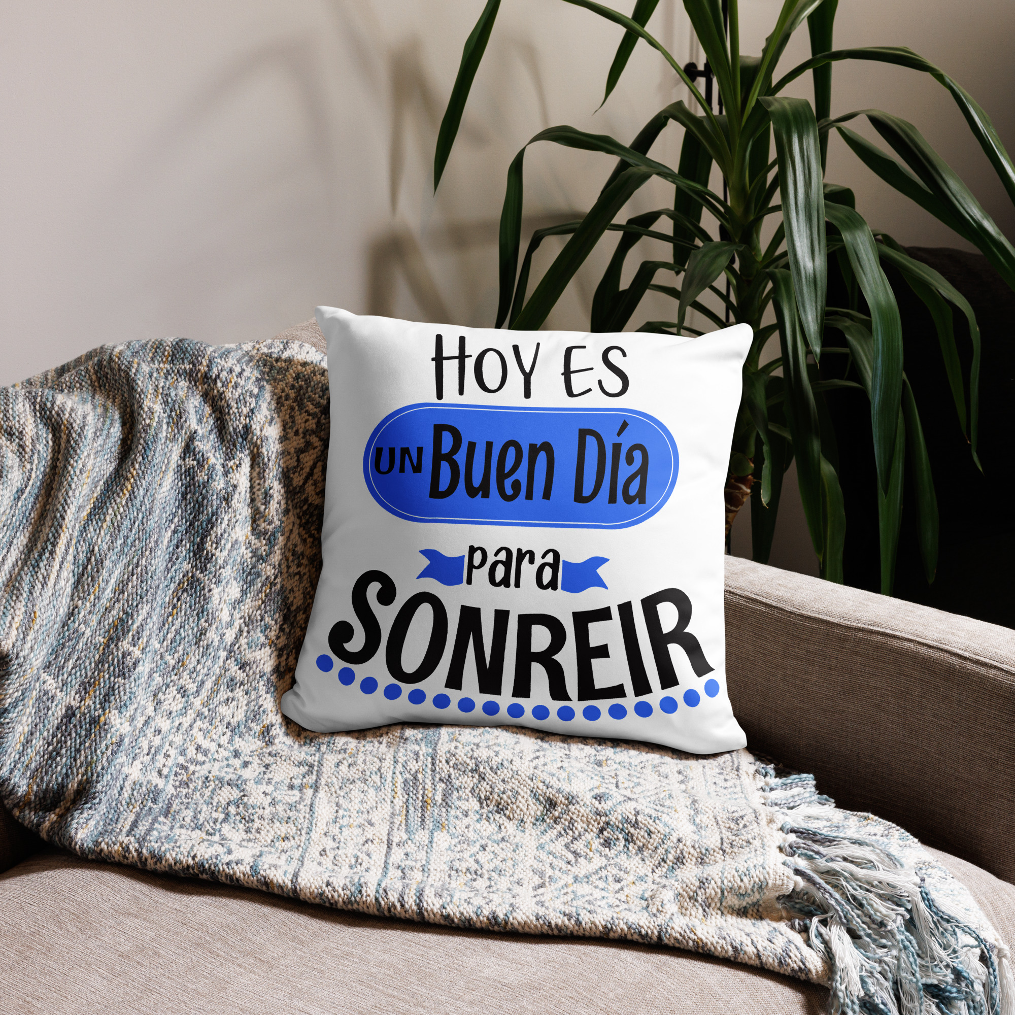 Hoy es un buen día para sonreír - cojín - Imagen 2