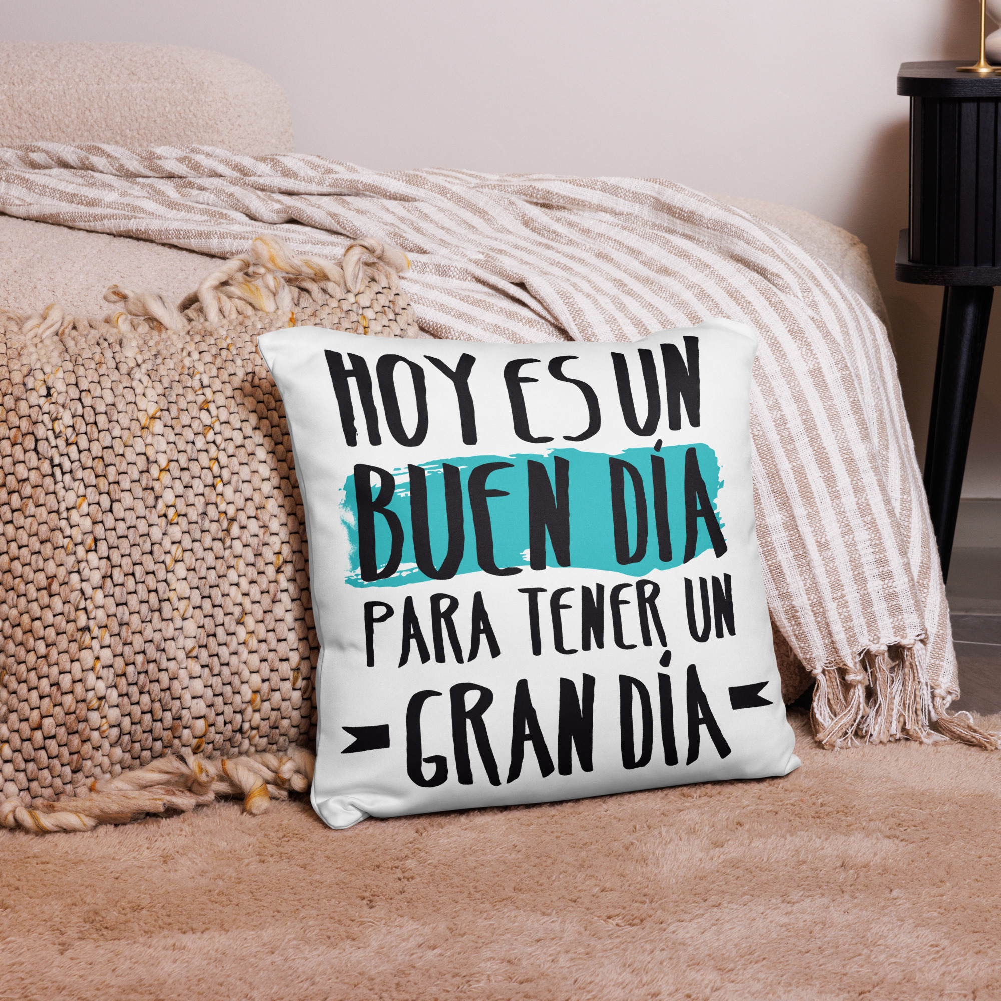 Hoy es un buen día, para tener un gran día - cojín - Imagen 2