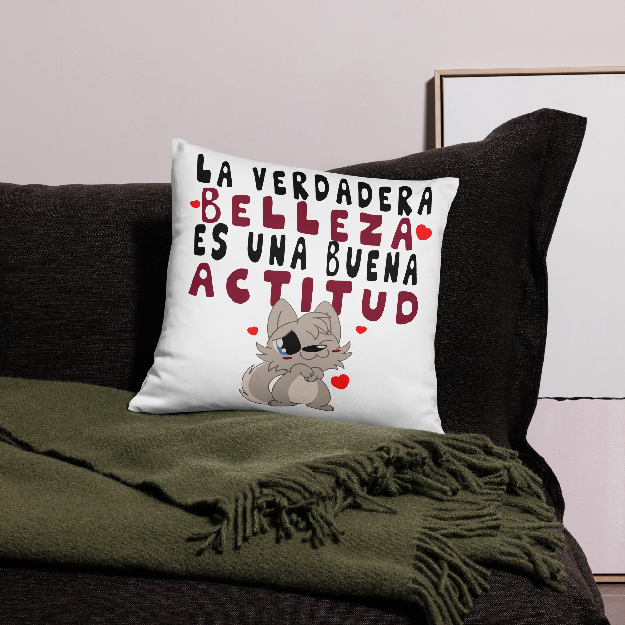 La verdadera belleza es una buena actitud - cojín - Imagen 2