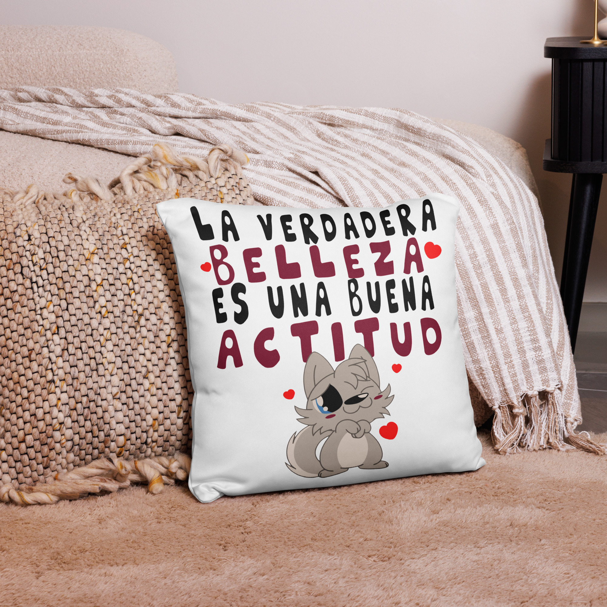 La verdadera belleza es una buena actitud - cojín