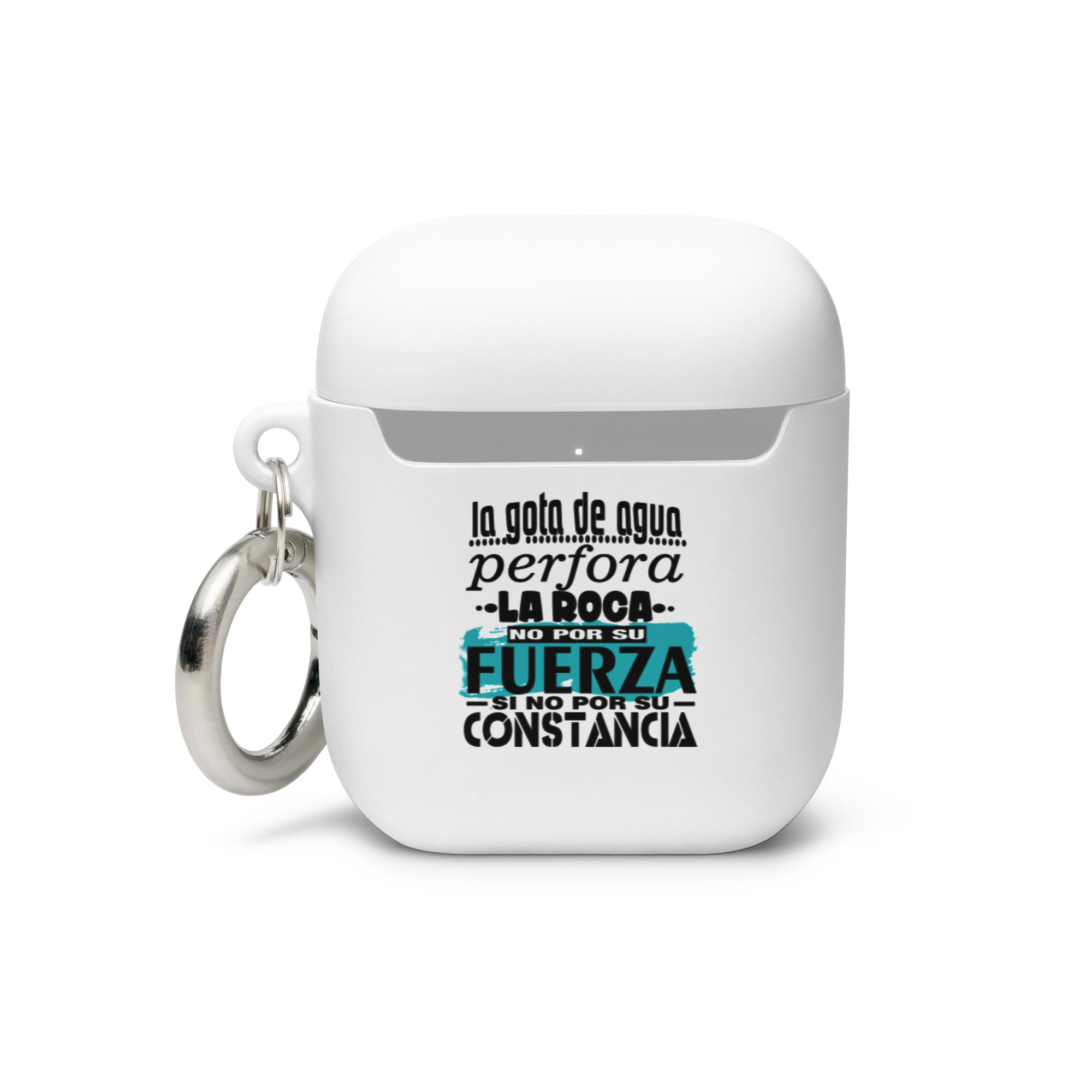 La gota de agua perfora la roca, por su constancia - Funda de silicona para AirPods® - Imagen 2