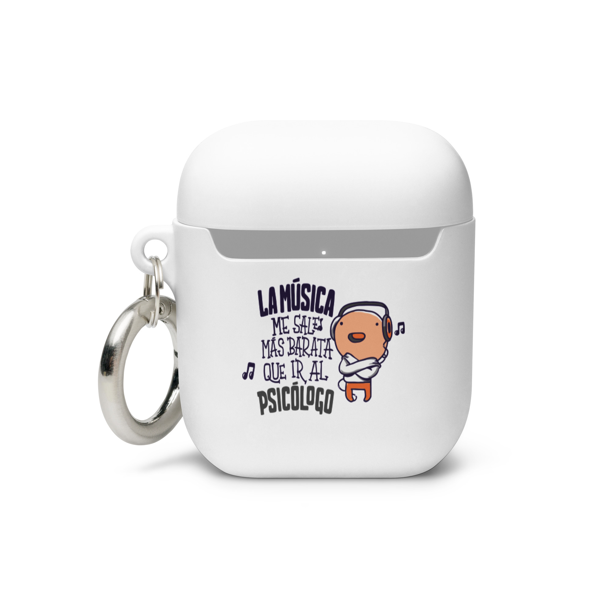 La música me sale mas barata que ir al psicólogo - Funda de silicona para AirPods® - Imagen 2