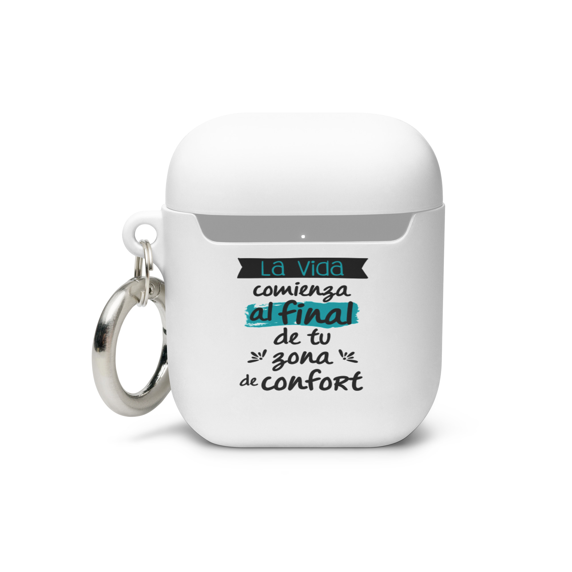 La vida comienza al final de tu zona de confort - Funda de silicona para AirPods® - Imagen 2