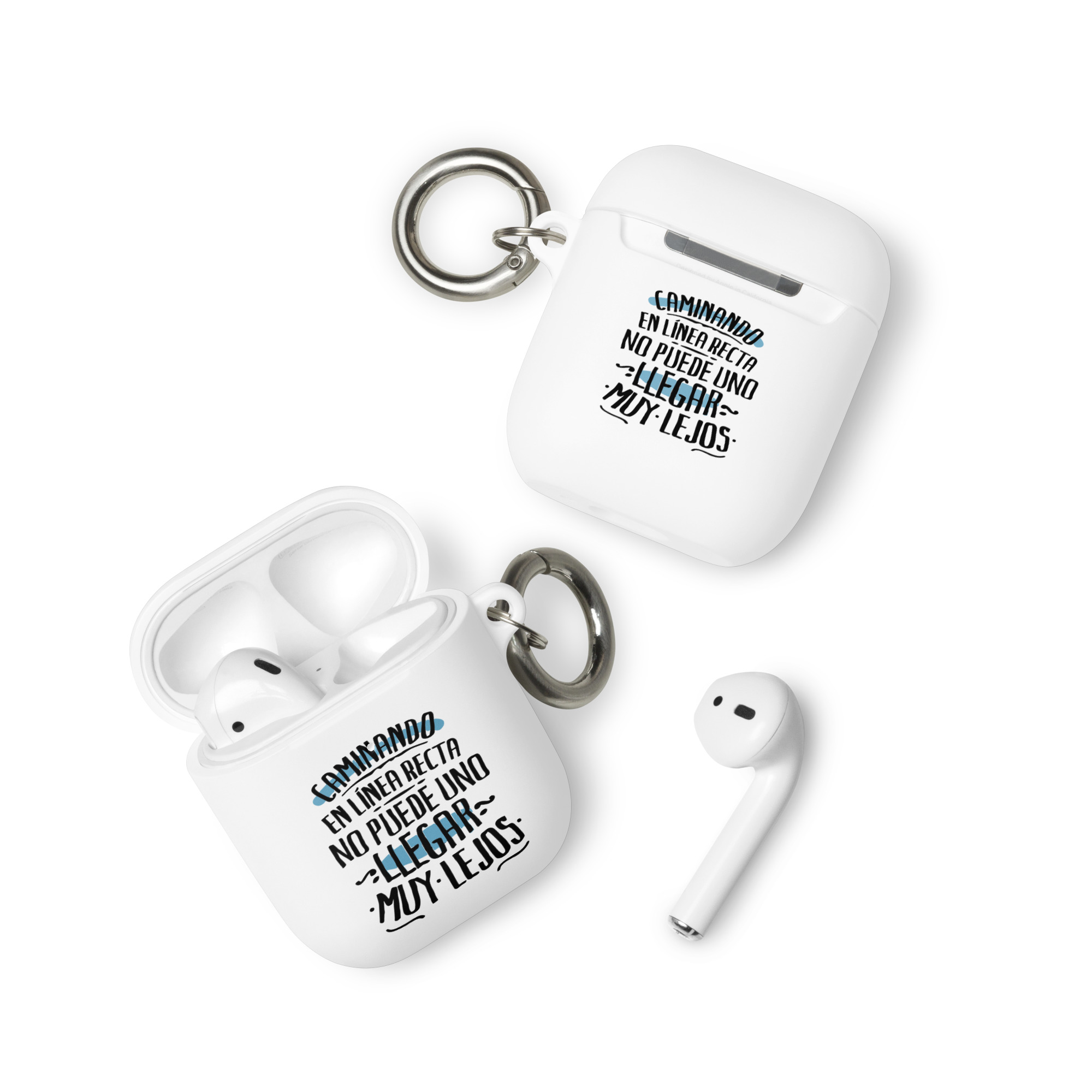 Caminando En línea recta uno no puede llegar muy lejos - Funda de silicona para AirPods® - Imagen 5