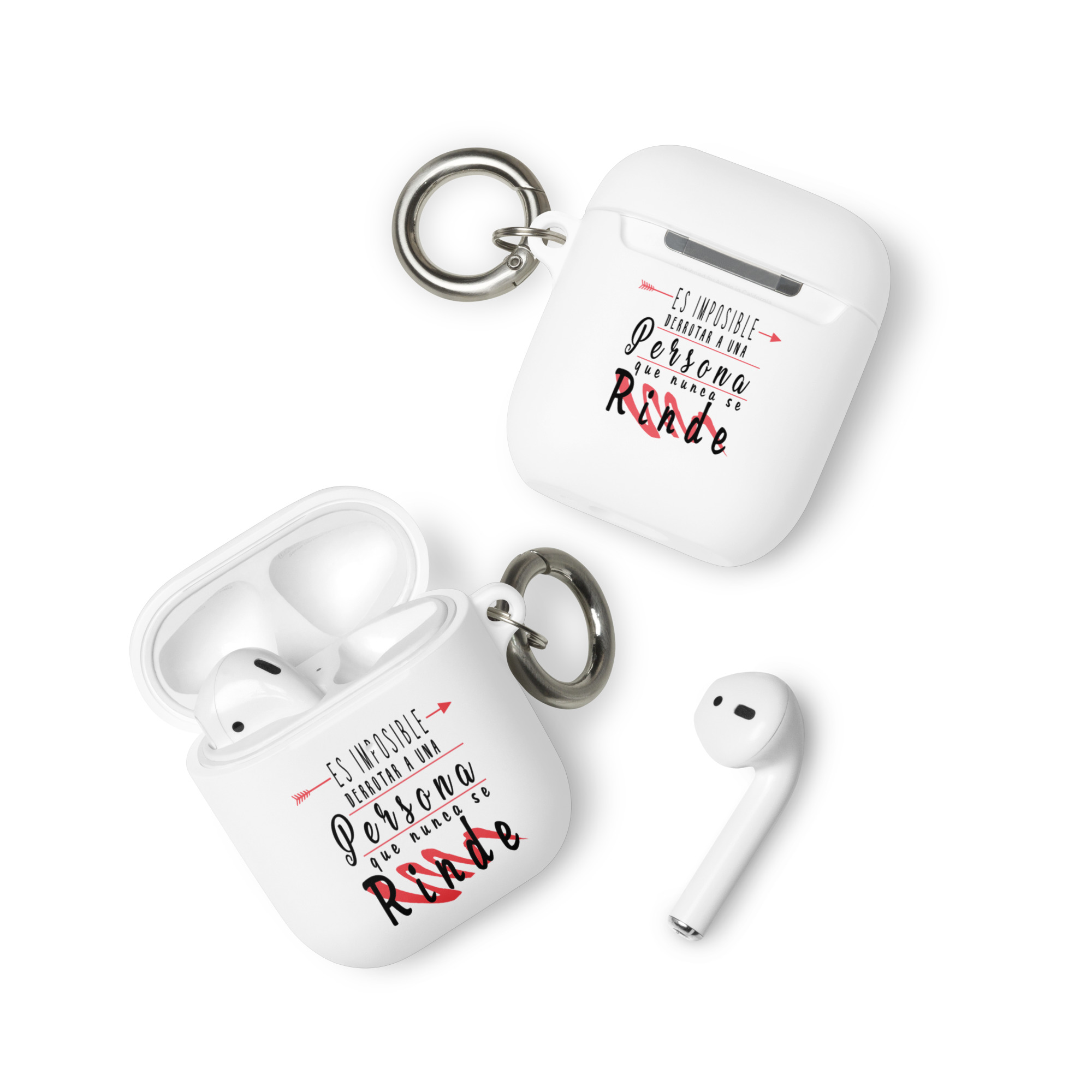 Es imposible derrotar a una persona que nunca se rinde - Funda de silicona para AirPods® - Imagen 5