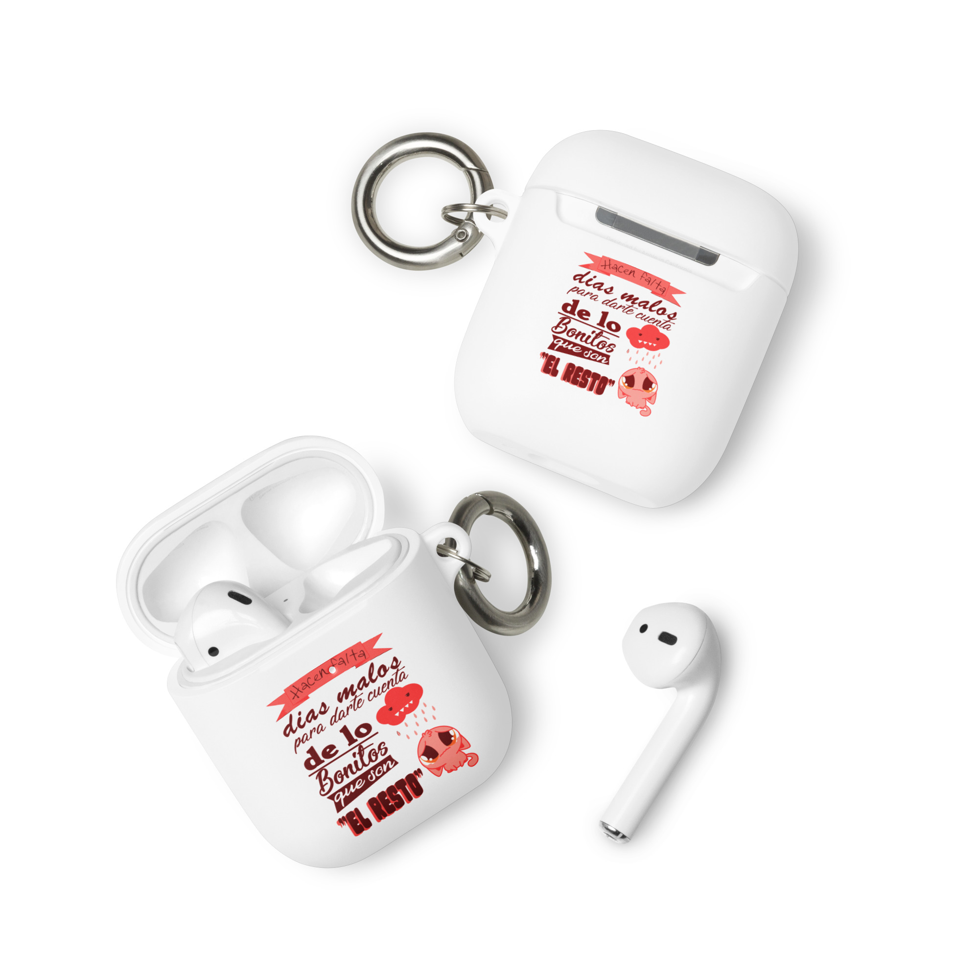 Hacen falta días malos para ver lo bonitos que son el resto - Funda de silicona para AirPods® - Imagen 5