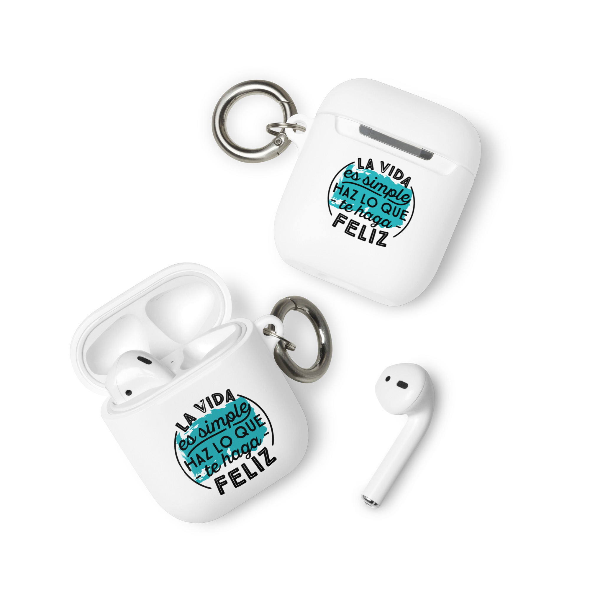La Vida es simple, haz lo que te haga feliz - Funda de silicona para AirPods® - Imagen 5