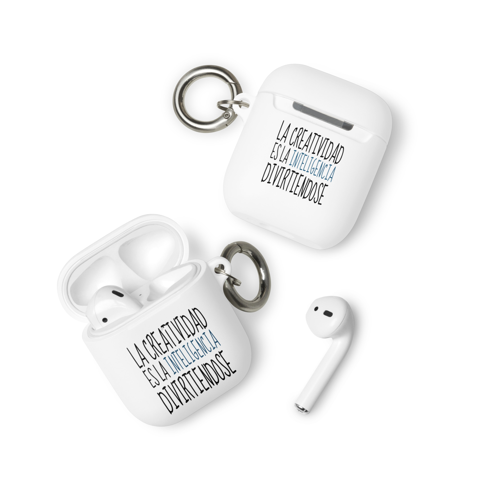 La creatividad es la inteligencia divirtiéndose - Funda de silicona para AirPods® - Imagen 5
