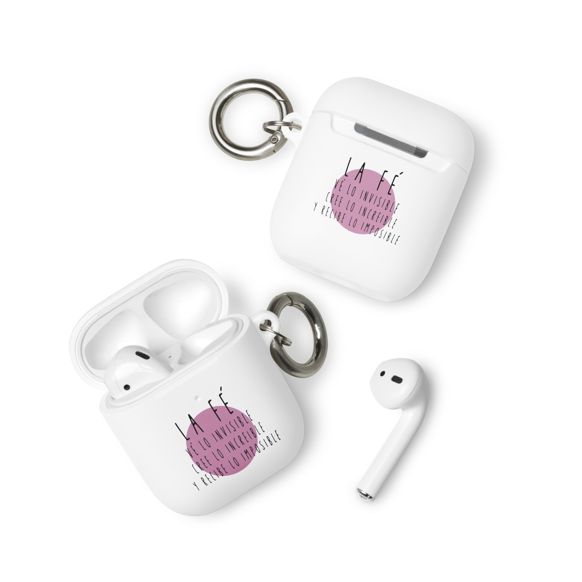La fe ve lo invisible, cree lo increíble y recibe lo imposible - Funda de silicona para AirPods® - Imagen 5