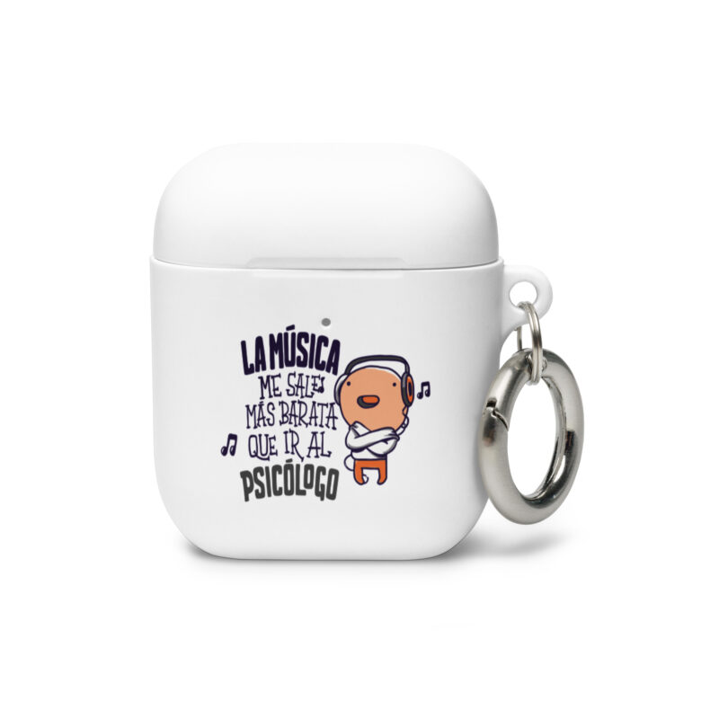La música me sale mas barata que ir al psicólogo - Funda de silicona para AirPods®
