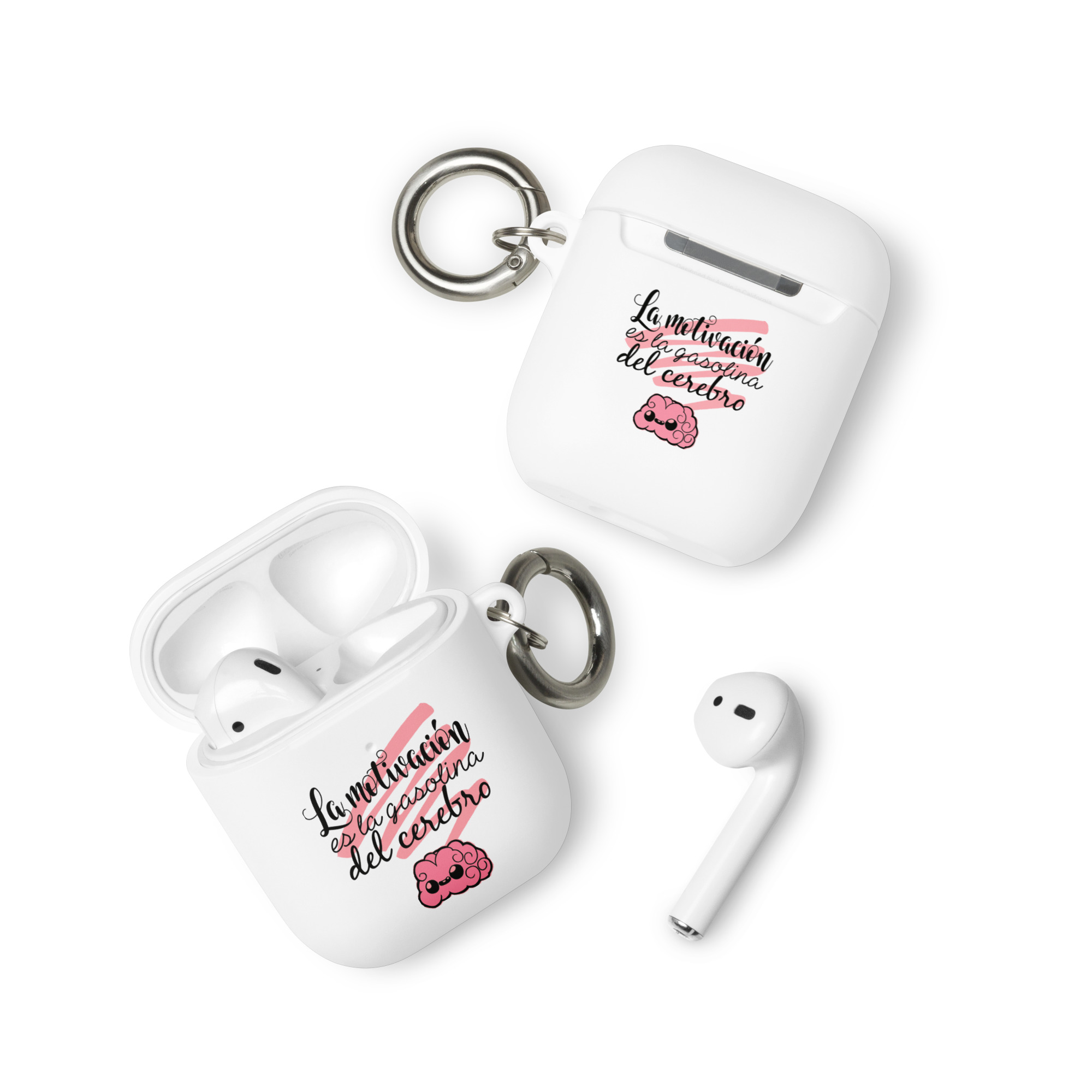 La motivación es la gasolina de nuestro cerebro - Funda de silicona para AirPods® - Imagen 5