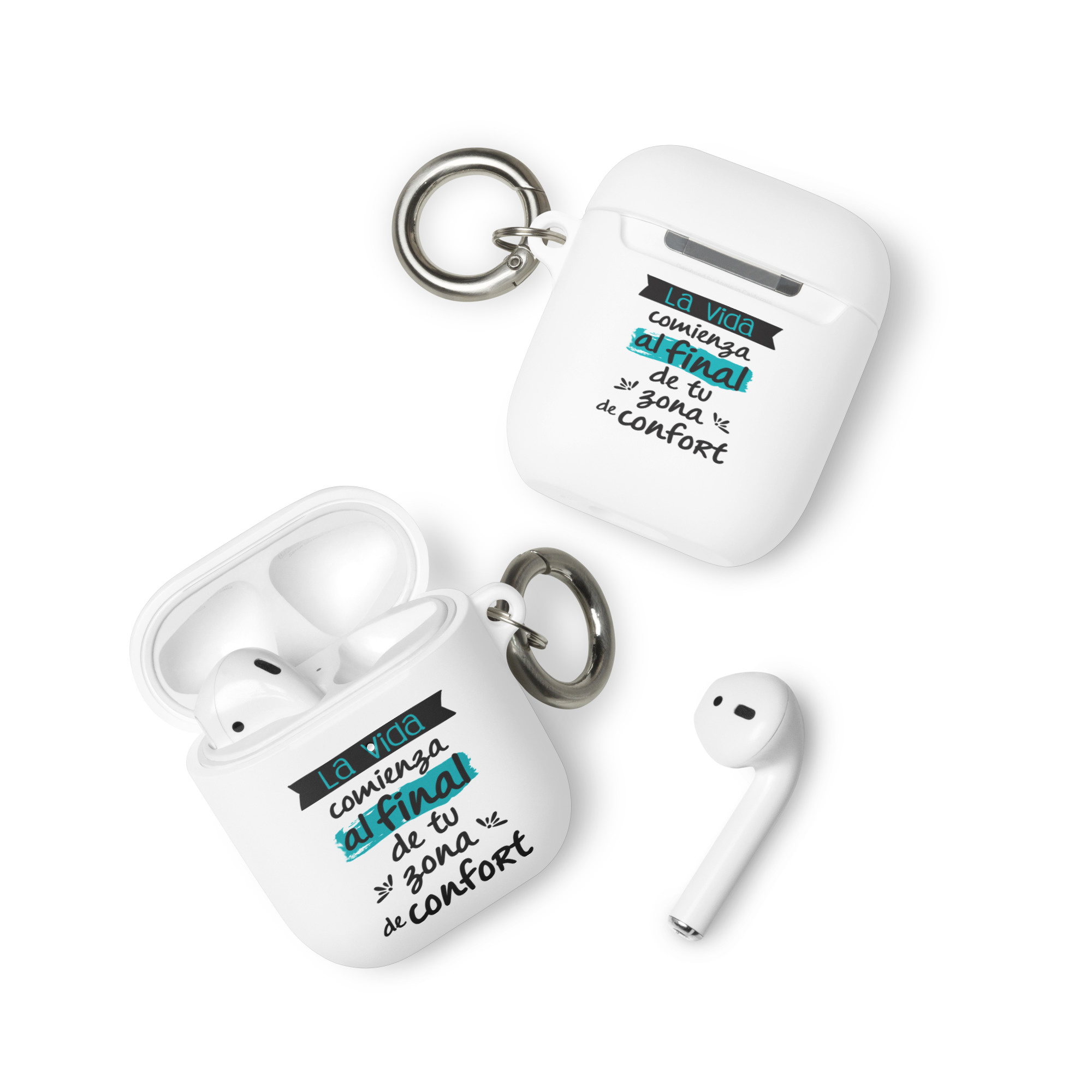 La vida comienza al final de tu zona de confort - Funda de silicona para AirPods® - Imagen 5