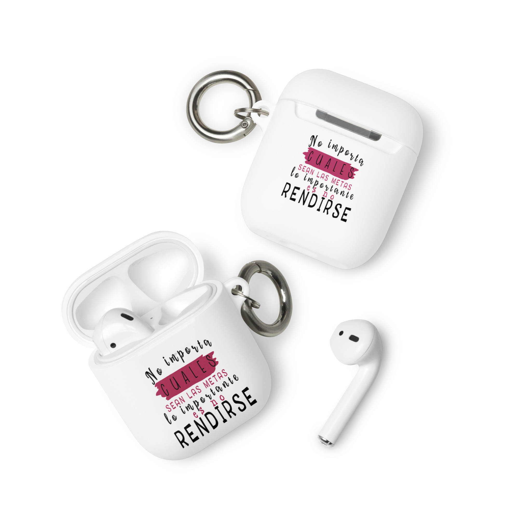 No importa hoy cuales sean tus metas, lo importante es no rendirse - Funda de silicona para AirPods® - Imagen 5