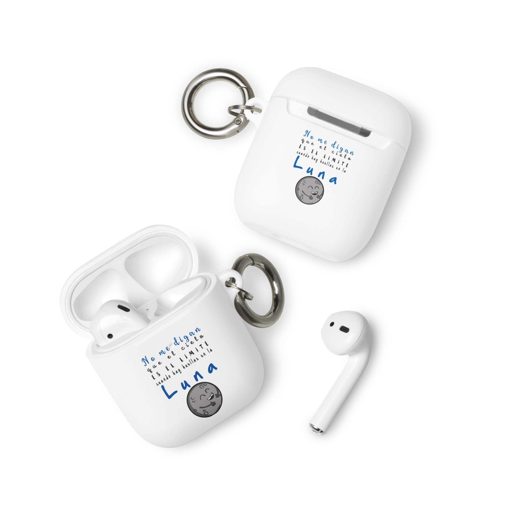 No me digan que el cielo es el límite cuando hay huellas en la luna - Funda de silicona para AirPods® - Imagen 5
