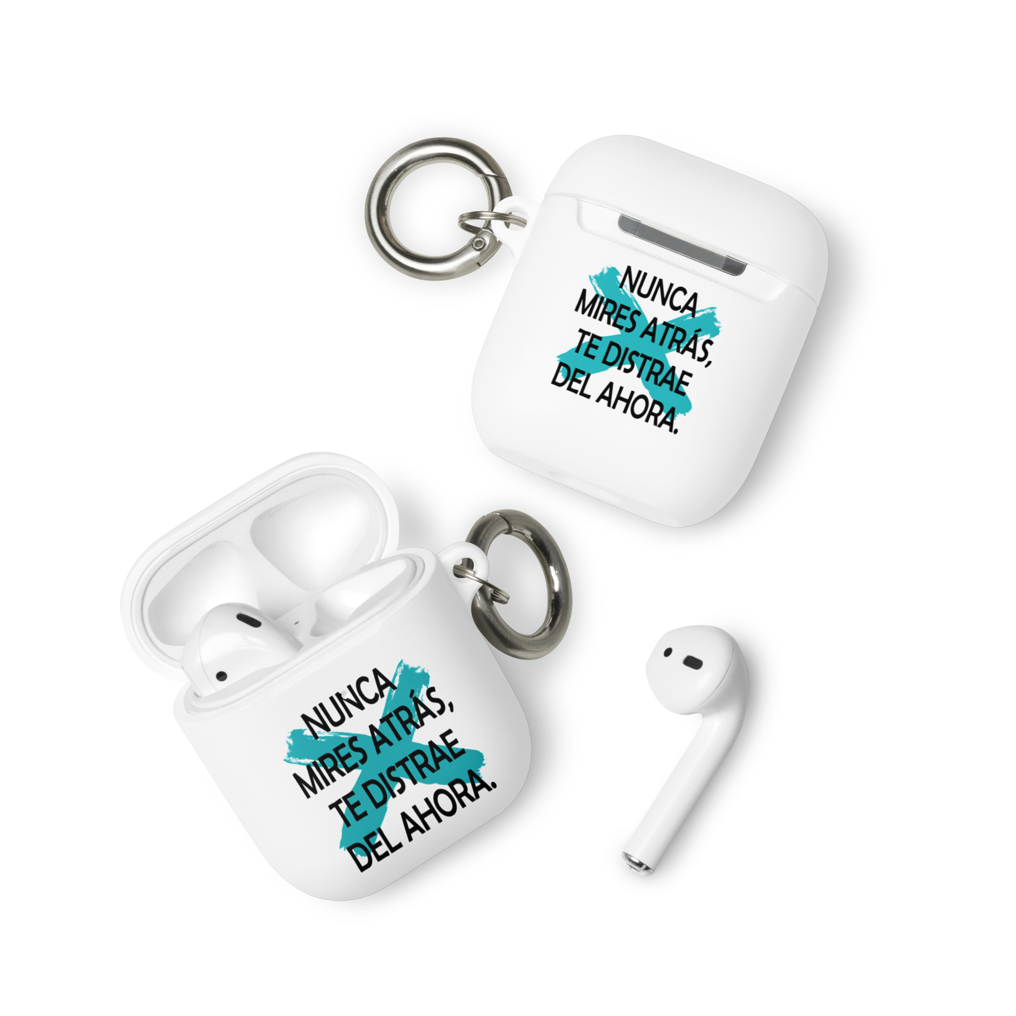 Nunca mires atrás, te distrae del ahora - Funda de silicona para AirPods® - Imagen 5
