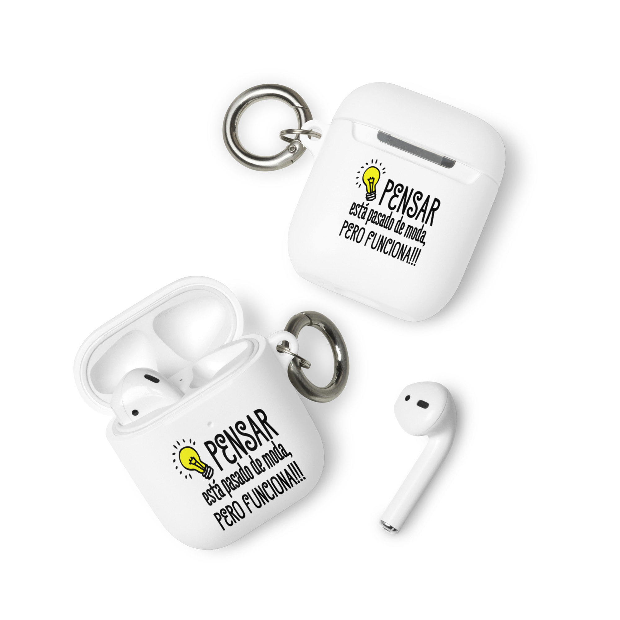 Pensar esta pasado de moda, pero funciona - Funda de silicona para AirPods® - Imagen 5