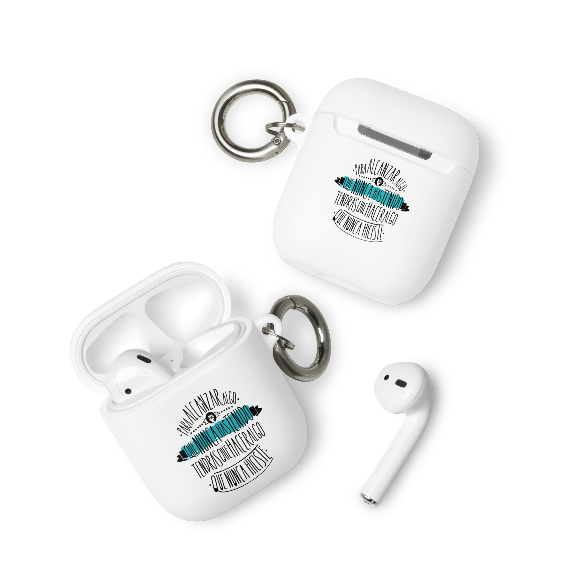 Para alcanzar algo que nunca has tenido, tendrás que hacer algo que nunca hicístes - Funda de silicona para AirPods® - Imagen 5