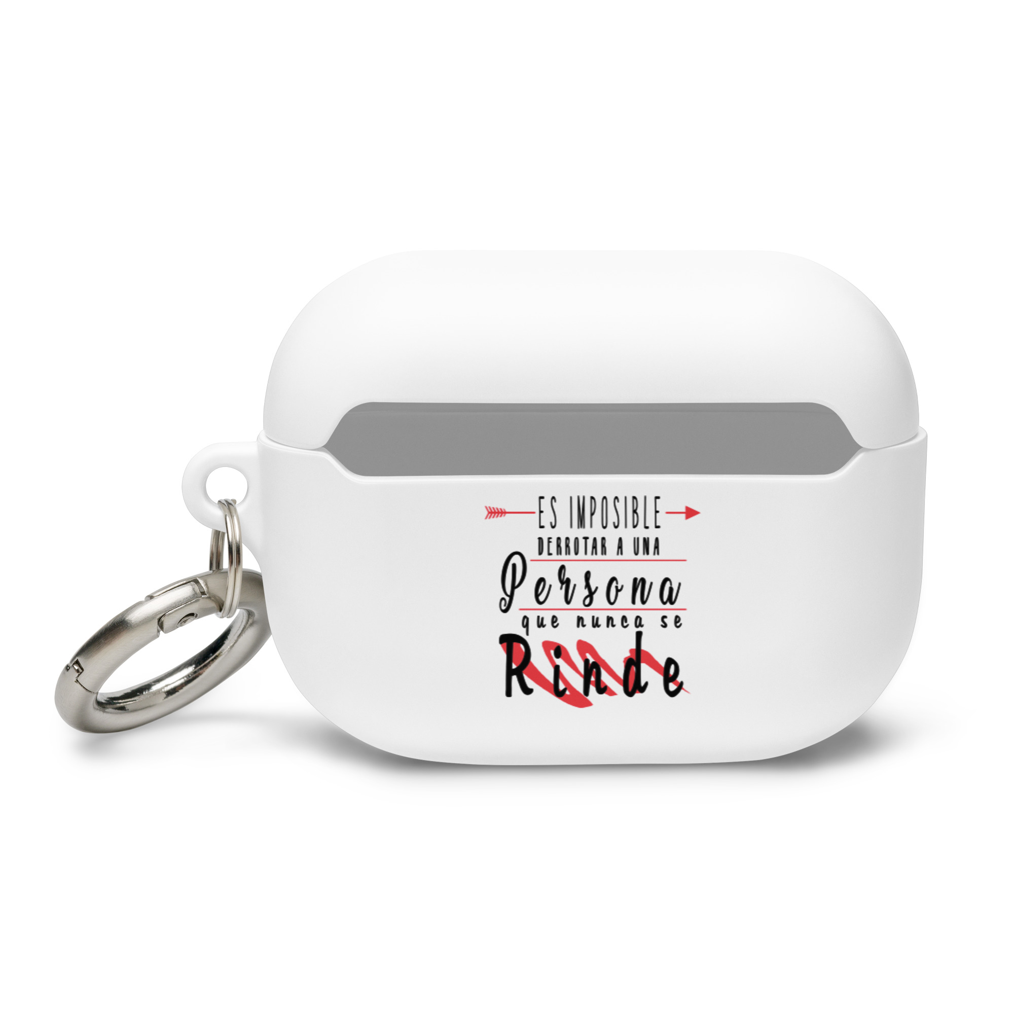 Es imposible derrotar a una persona que nunca se rinde - Funda de silicona para AirPods® - Imagen 4