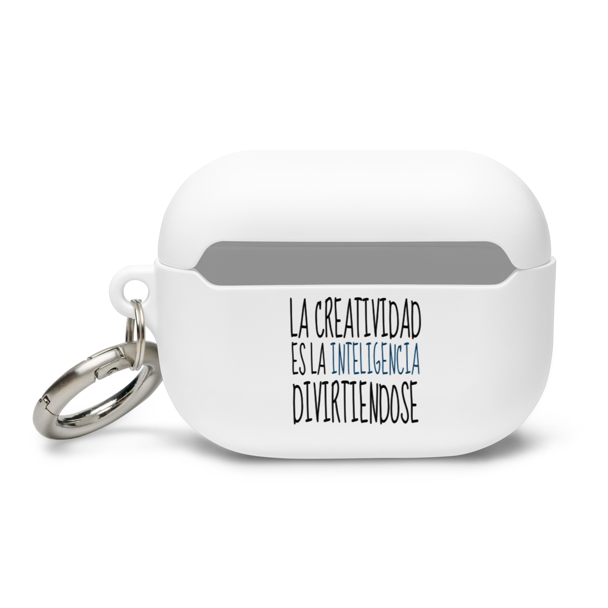 La creatividad es la inteligencia divirtiéndose - Funda de silicona para AirPods® - Imagen 4