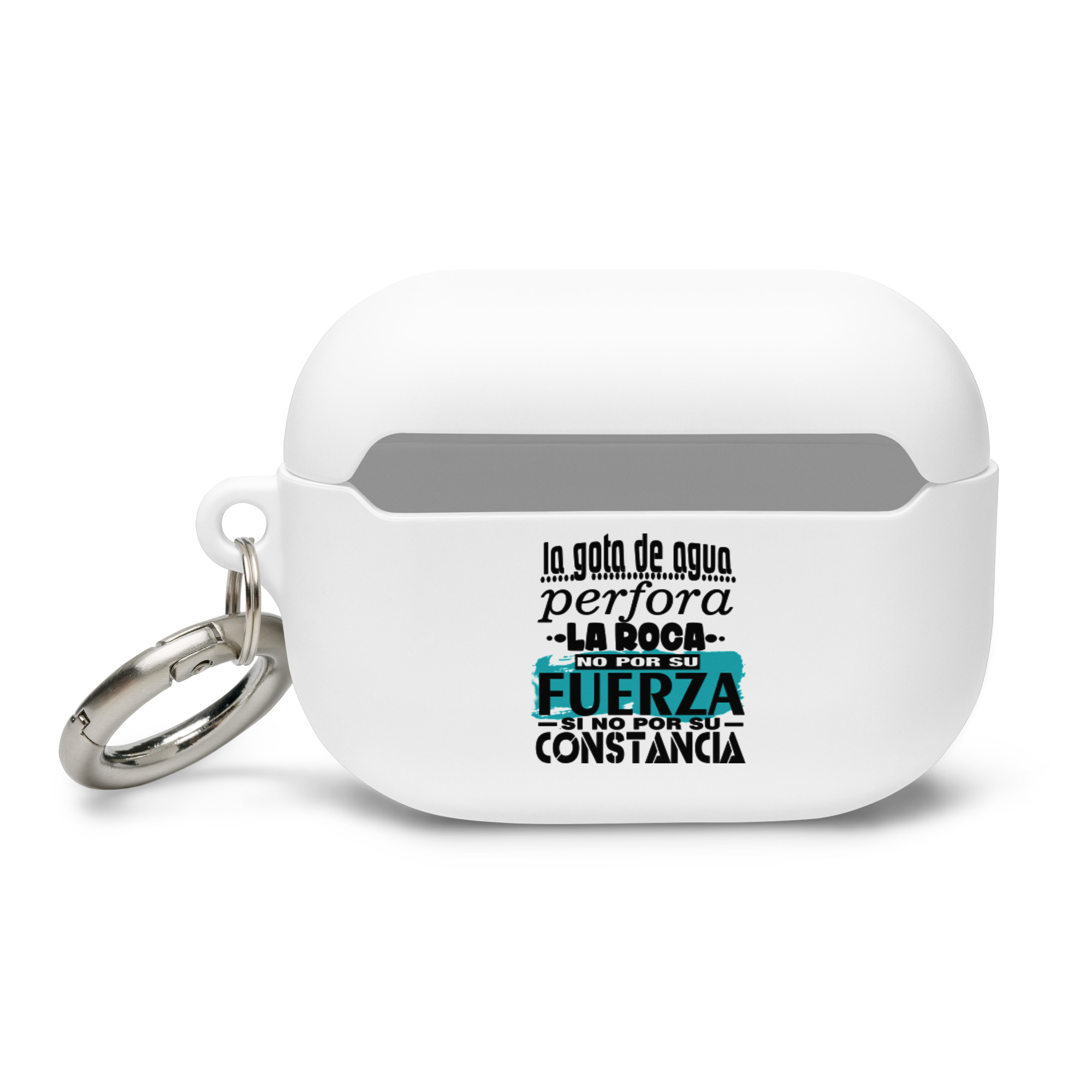 La gota de agua perfora la roca, por su constancia - Funda de silicona para AirPods® - Imagen 4