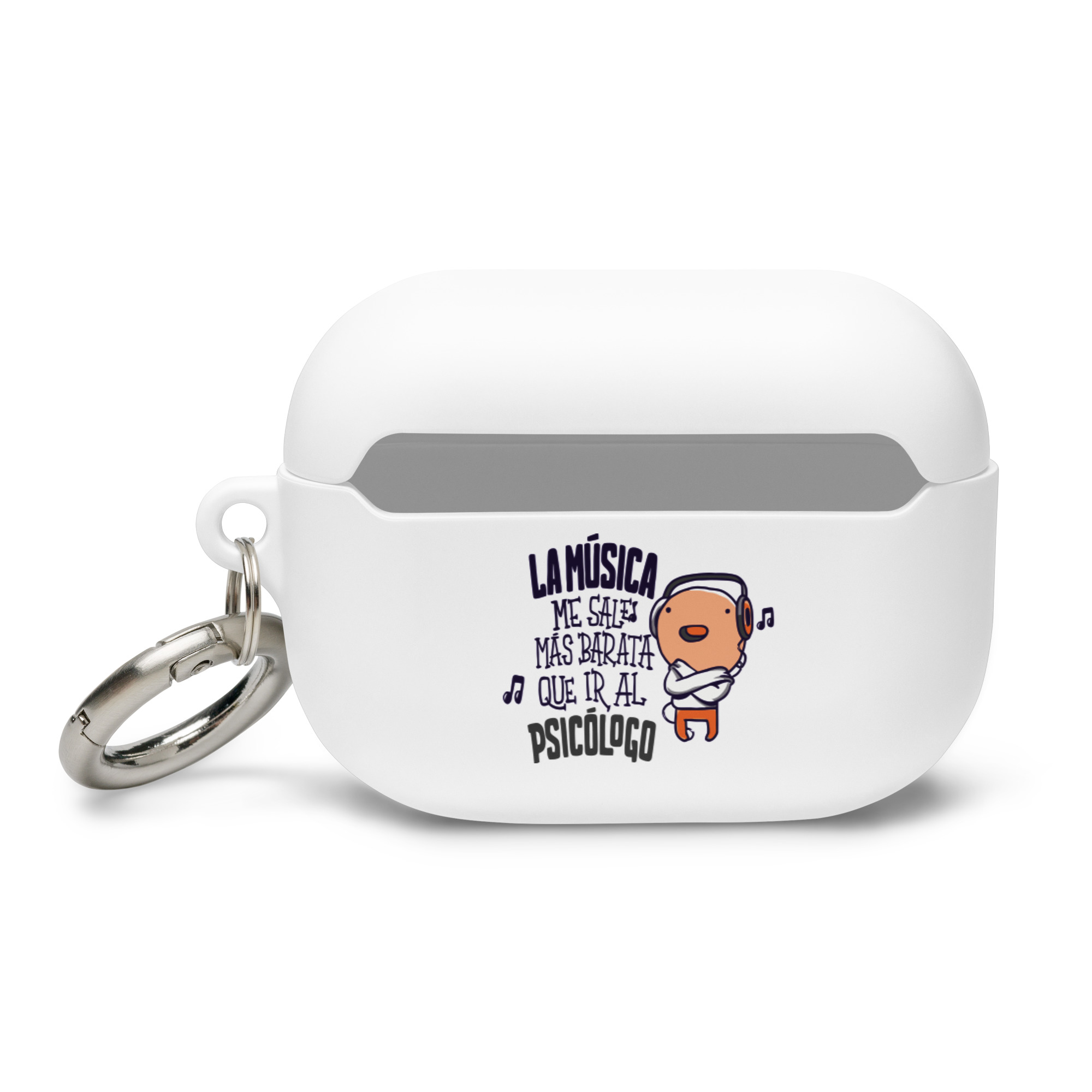 La música me sale mas barata que ir al psicólogo - Funda de silicona para AirPods® - Imagen 4