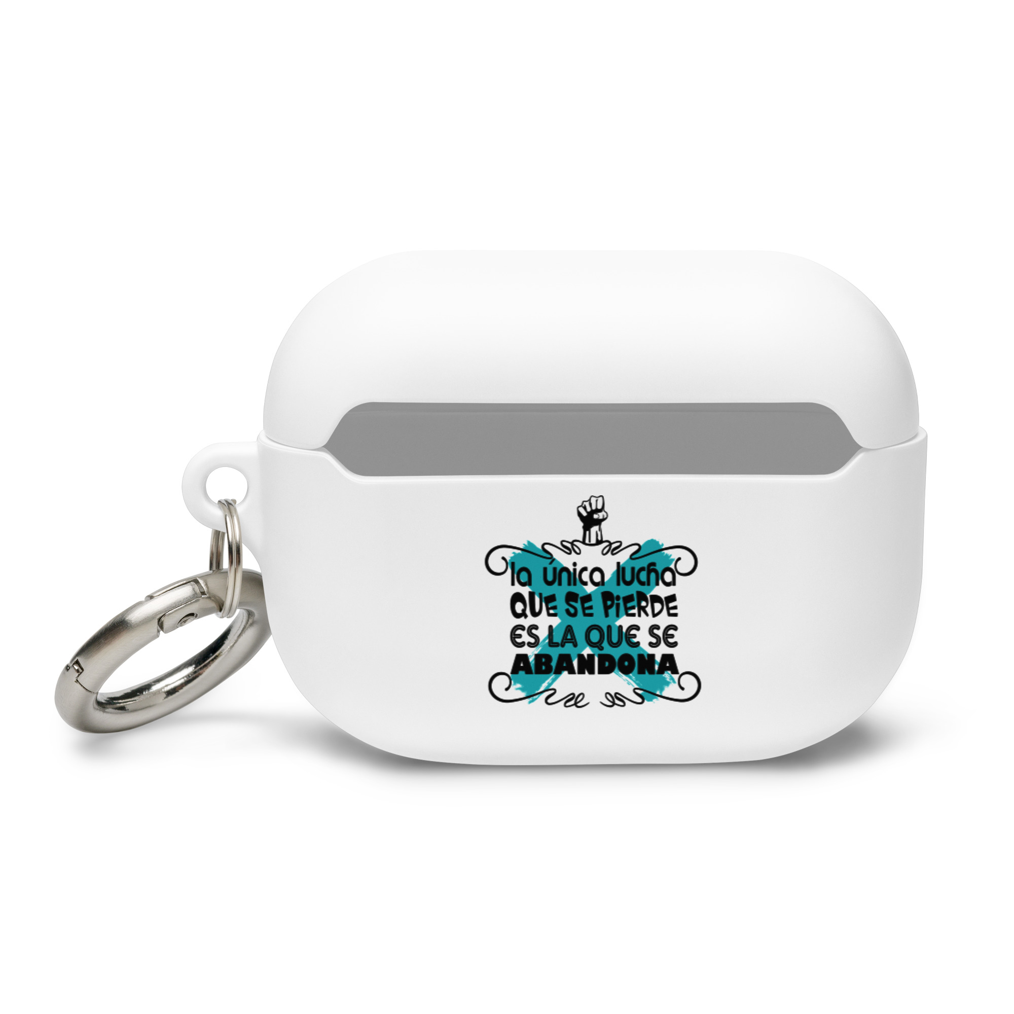 La única lucha que se pierde es la que se abandona - Funda de silicona para AirPods® - Imagen 4