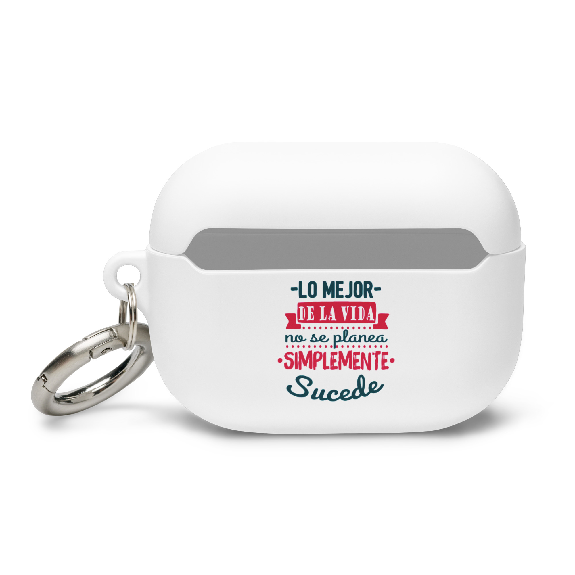 Lo mejor de la vida no se planea simplemente sucede - Funda de silicona para AirPods® - Imagen 4