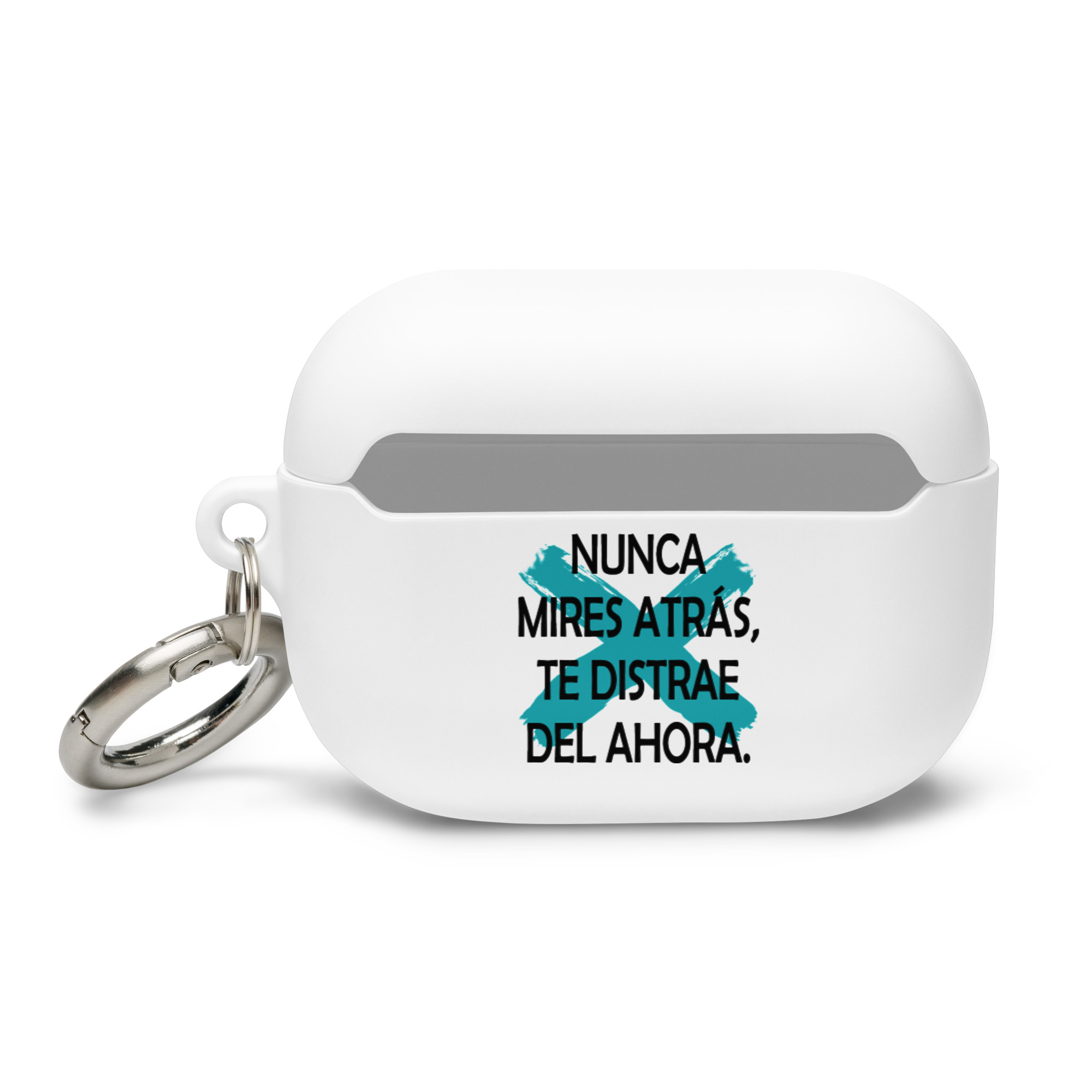 Nunca mires atrás, te distrae del ahora - Funda de silicona para AirPods® - Imagen 4