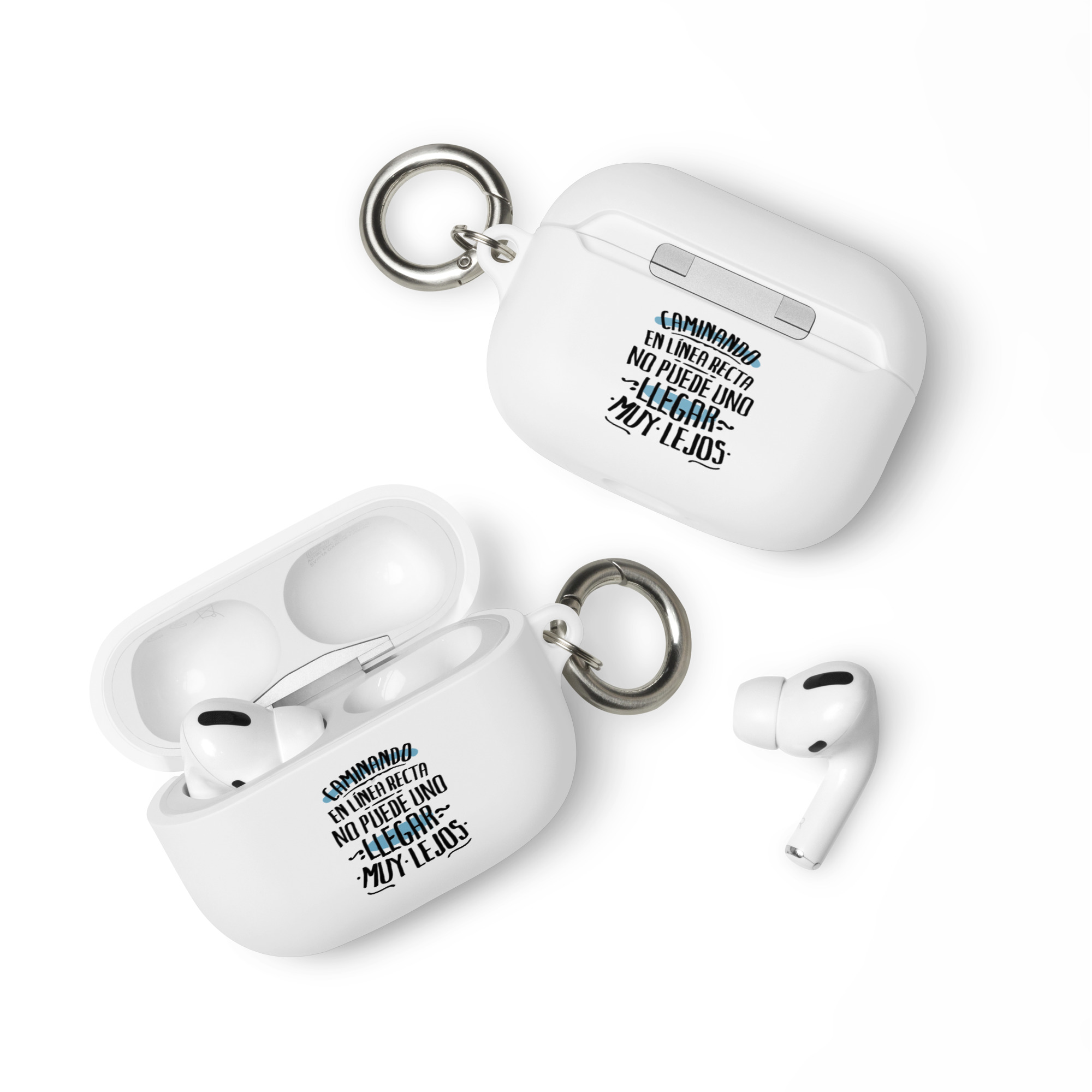 Caminando En línea recta uno no puede llegar muy lejos - Funda de silicona para AirPods® - Imagen 6