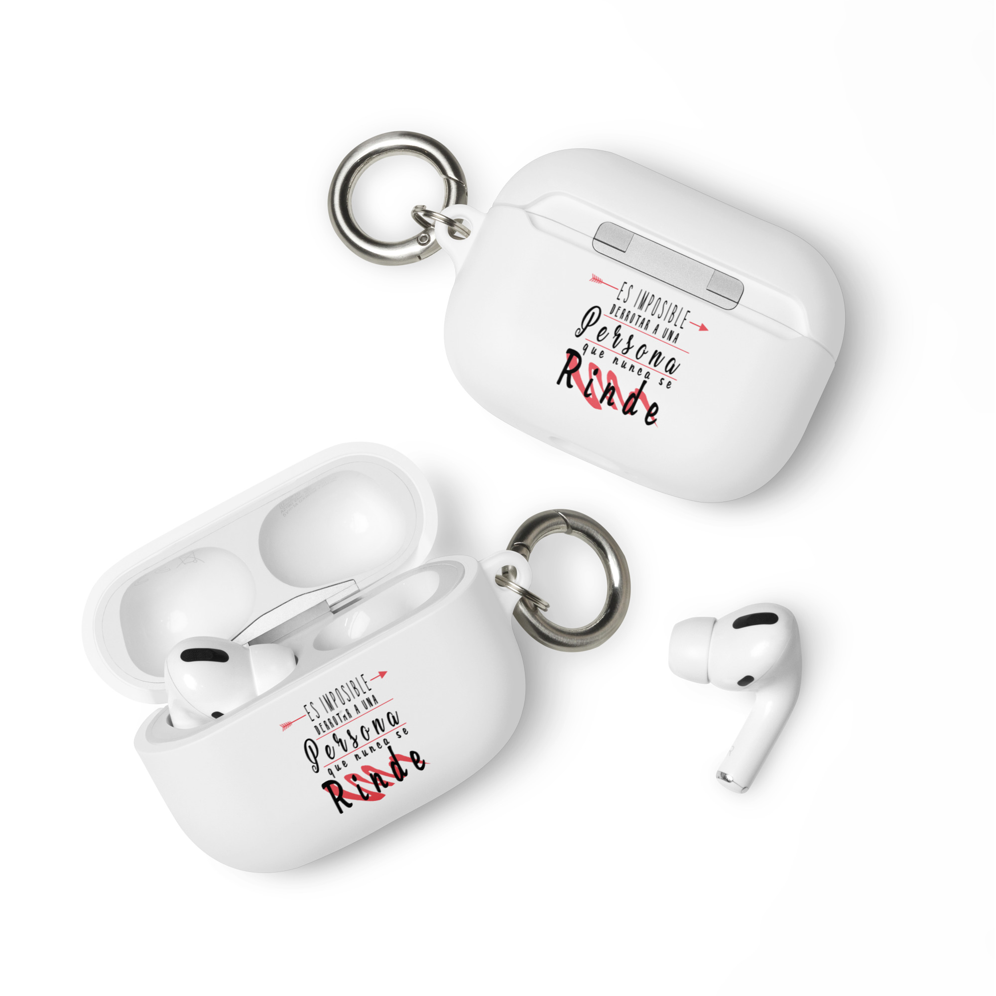 Es imposible derrotar a una persona que nunca se rinde - Funda de silicona para AirPods® - Imagen 6