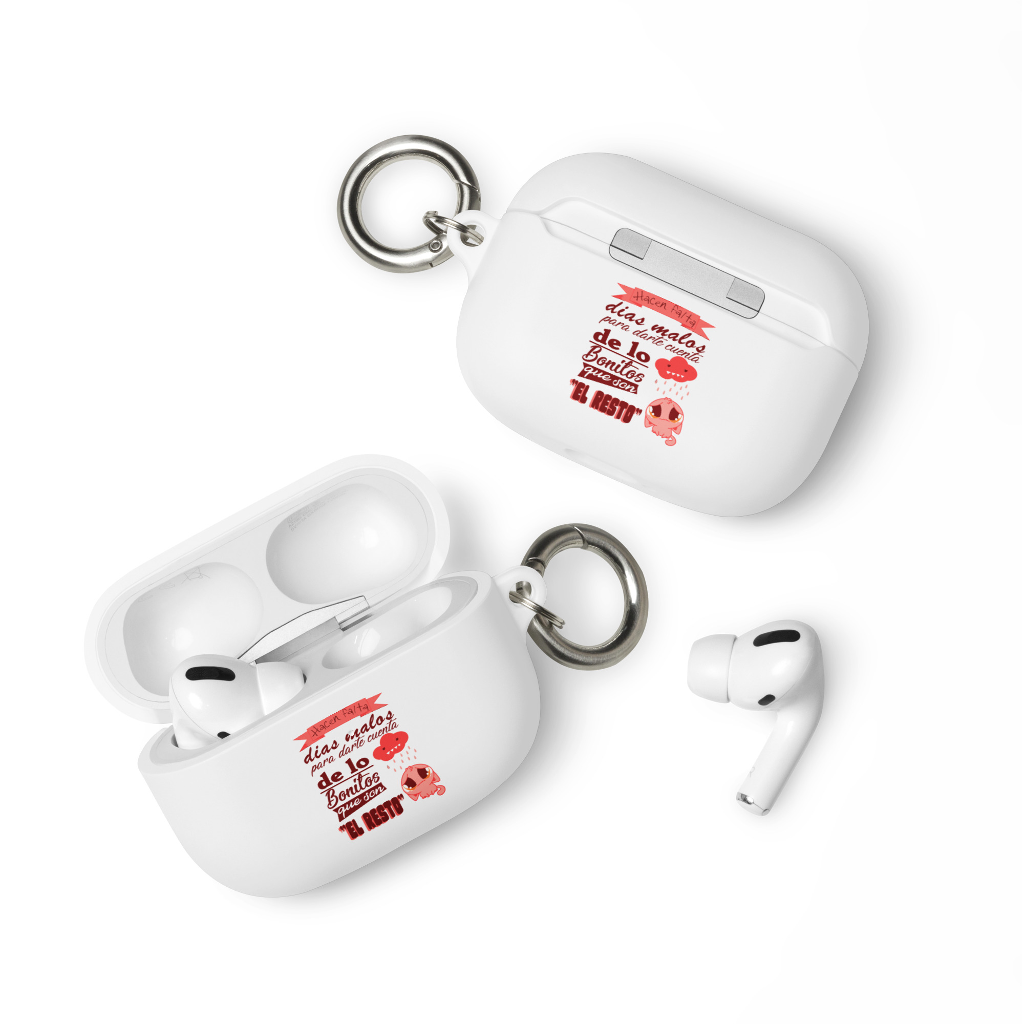 Hacen falta días malos para ver lo bonitos que son el resto - Funda de silicona para AirPods® - Imagen 6