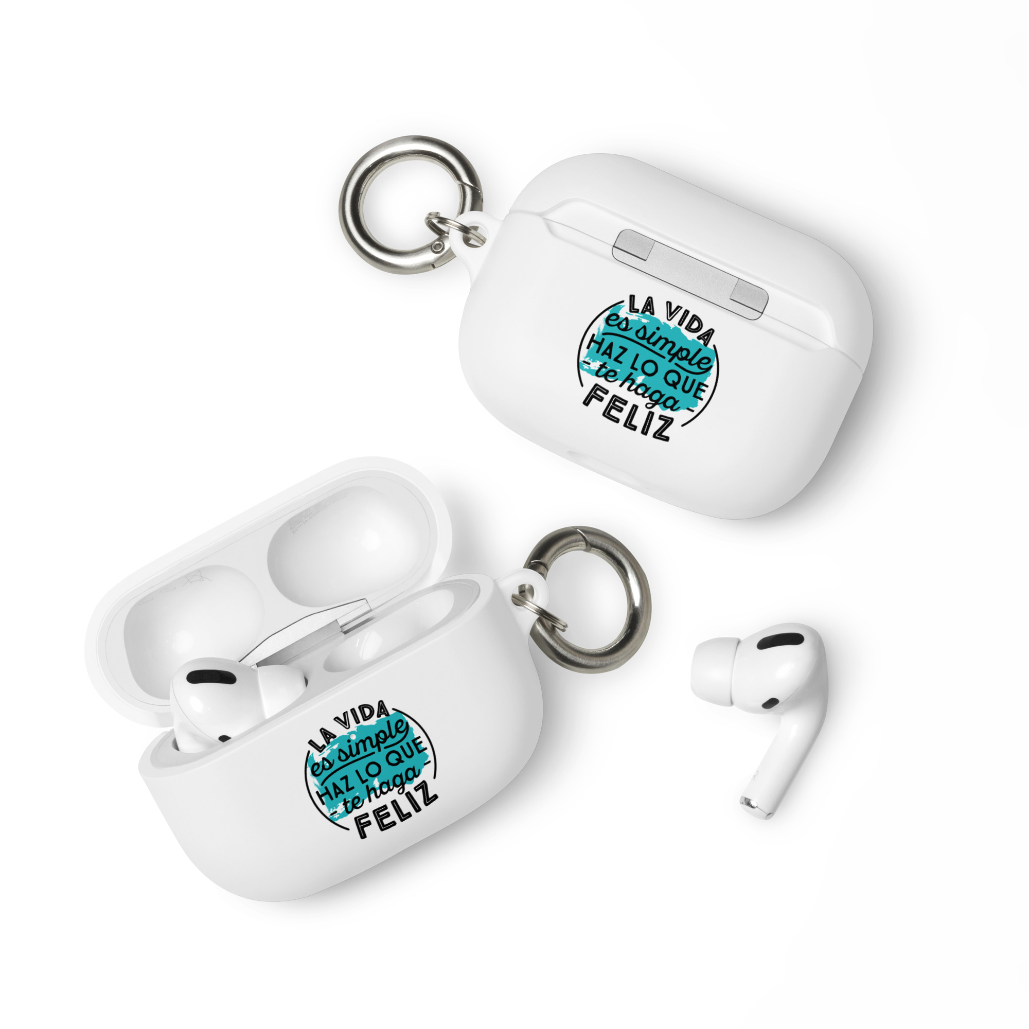 La Vida es simple, haz lo que te haga feliz - Funda de silicona para AirPods® - Imagen 6