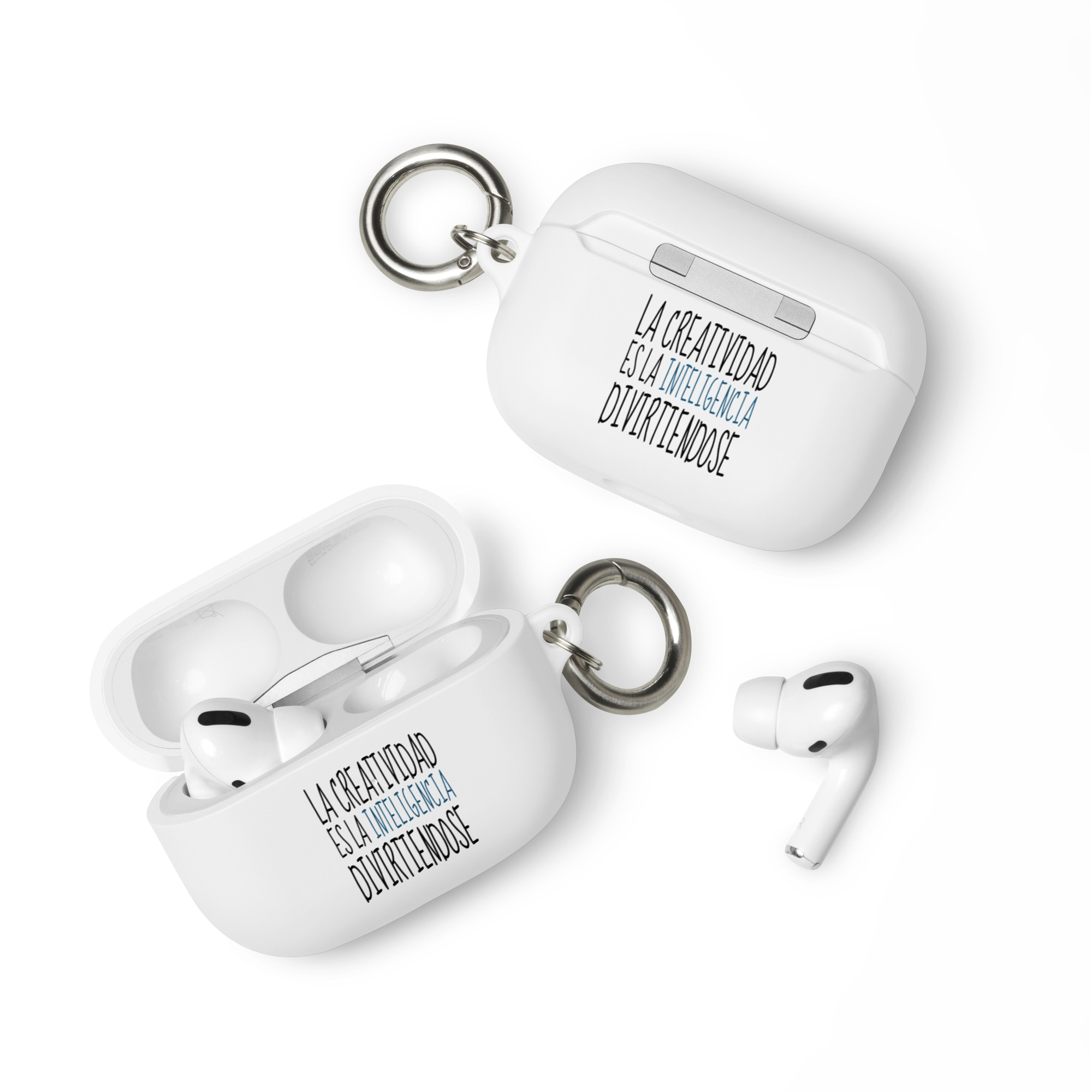 La creatividad es la inteligencia divirtiéndose - Funda de silicona para AirPods® - Imagen 6