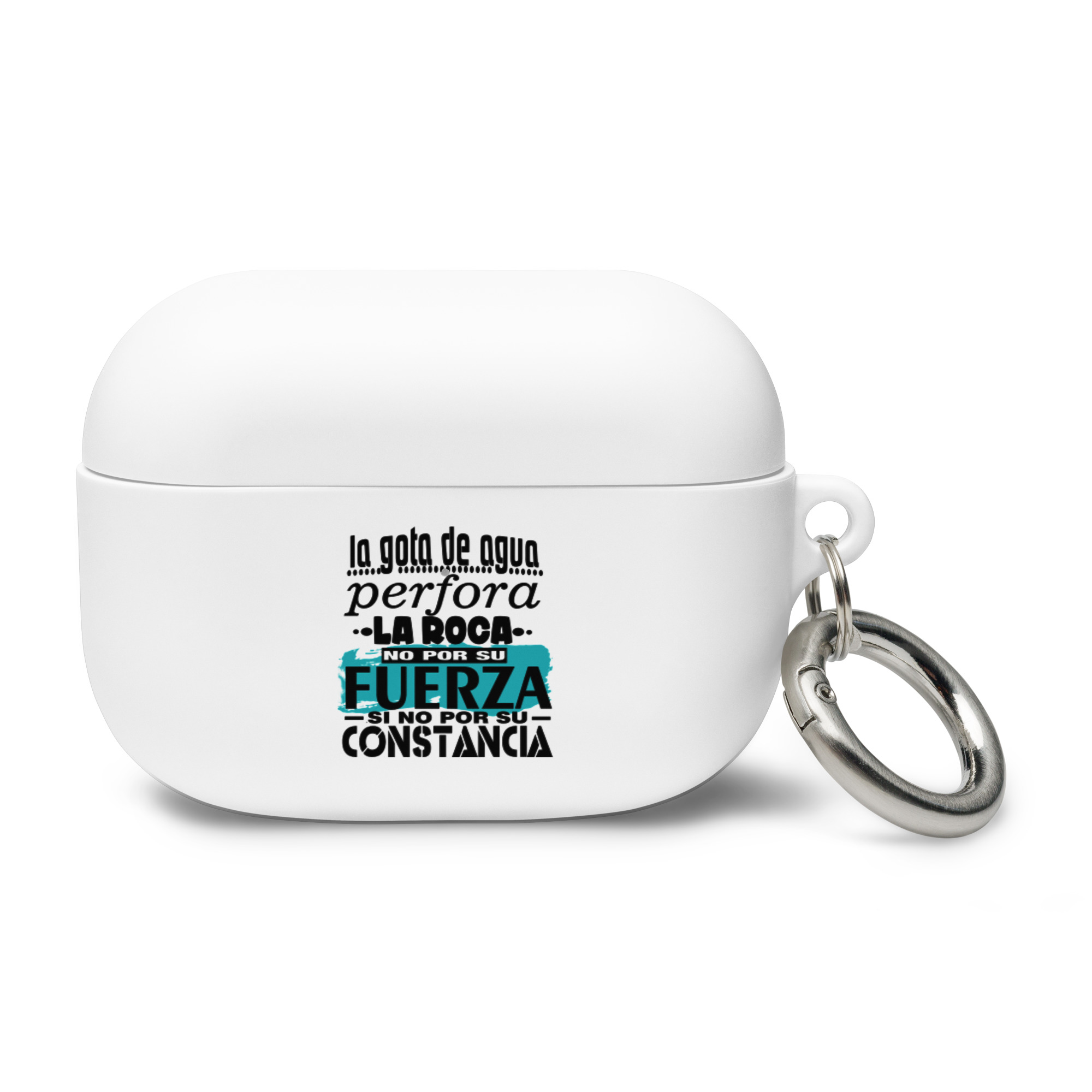 La gota de agua perfora la roca, por su constancia - Funda de silicona para AirPods® - Imagen 3