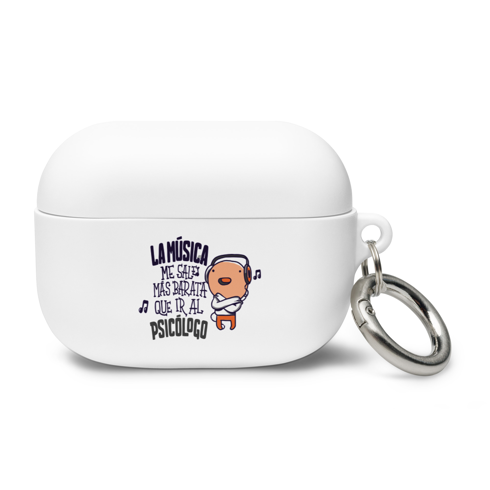La música me sale mas barata que ir al psicólogo - Funda de silicona para AirPods® - Imagen 3