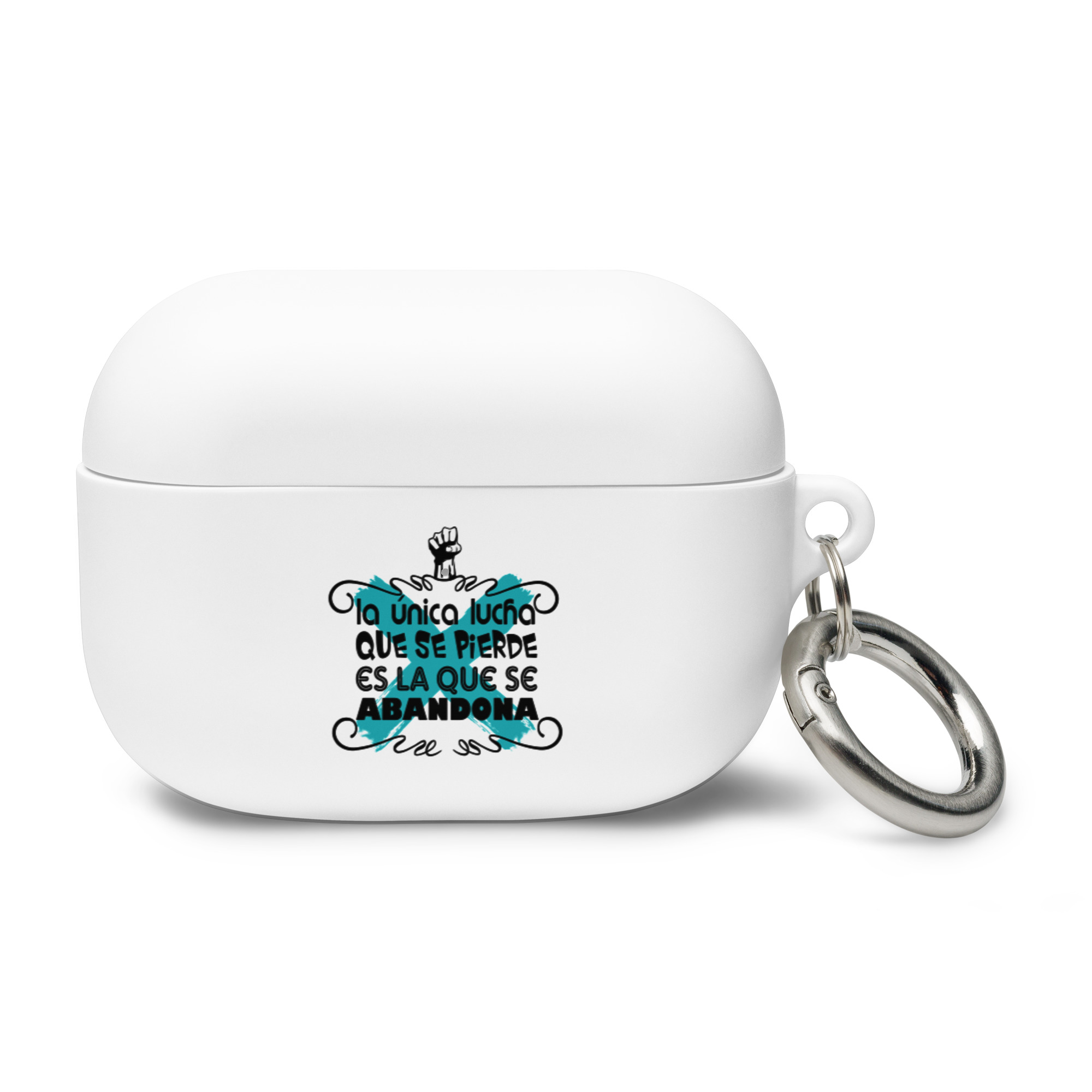 La única lucha que se pierde es la que se abandona - Funda de silicona para AirPods® - Imagen 3
