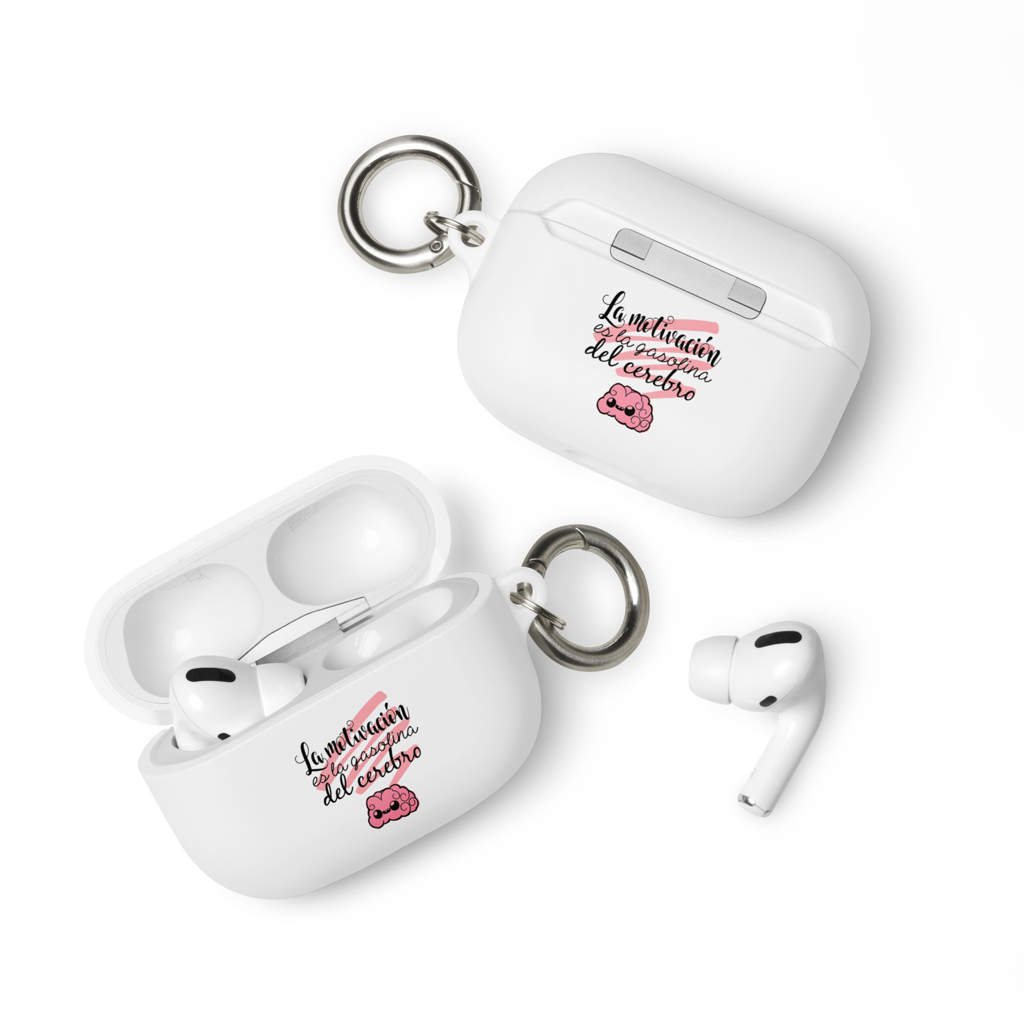 La motivación es la gasolina de nuestro cerebro - Funda de silicona para AirPods® - Imagen 6