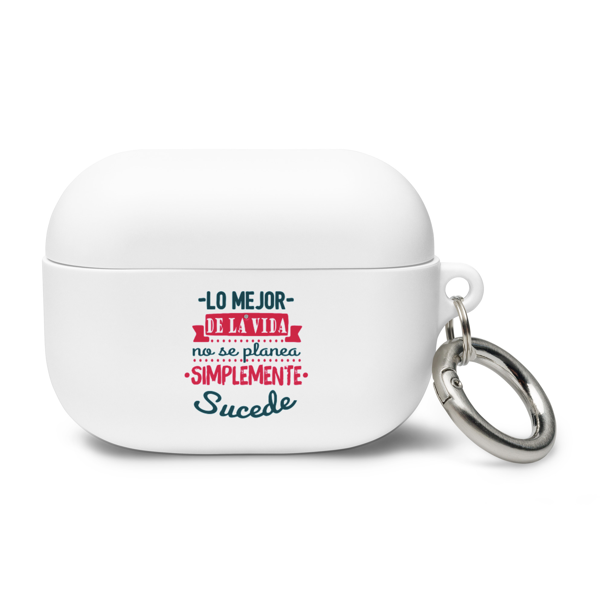 Lo mejor de la vida no se planea simplemente sucede - Funda de silicona para AirPods® - Imagen 3