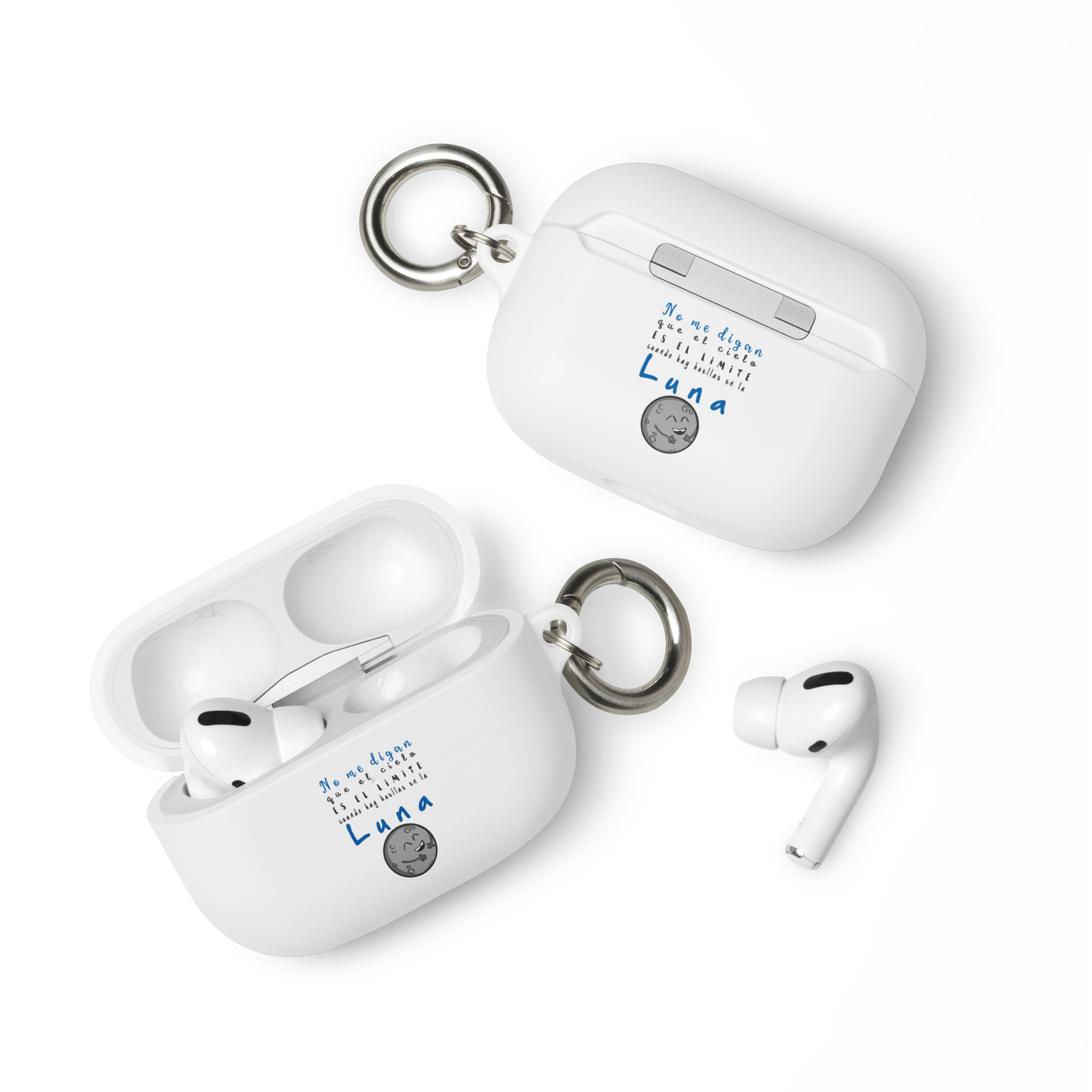 No me digan que el cielo es el límite cuando hay huellas en la luna - Funda de silicona para AirPods® - Imagen 6