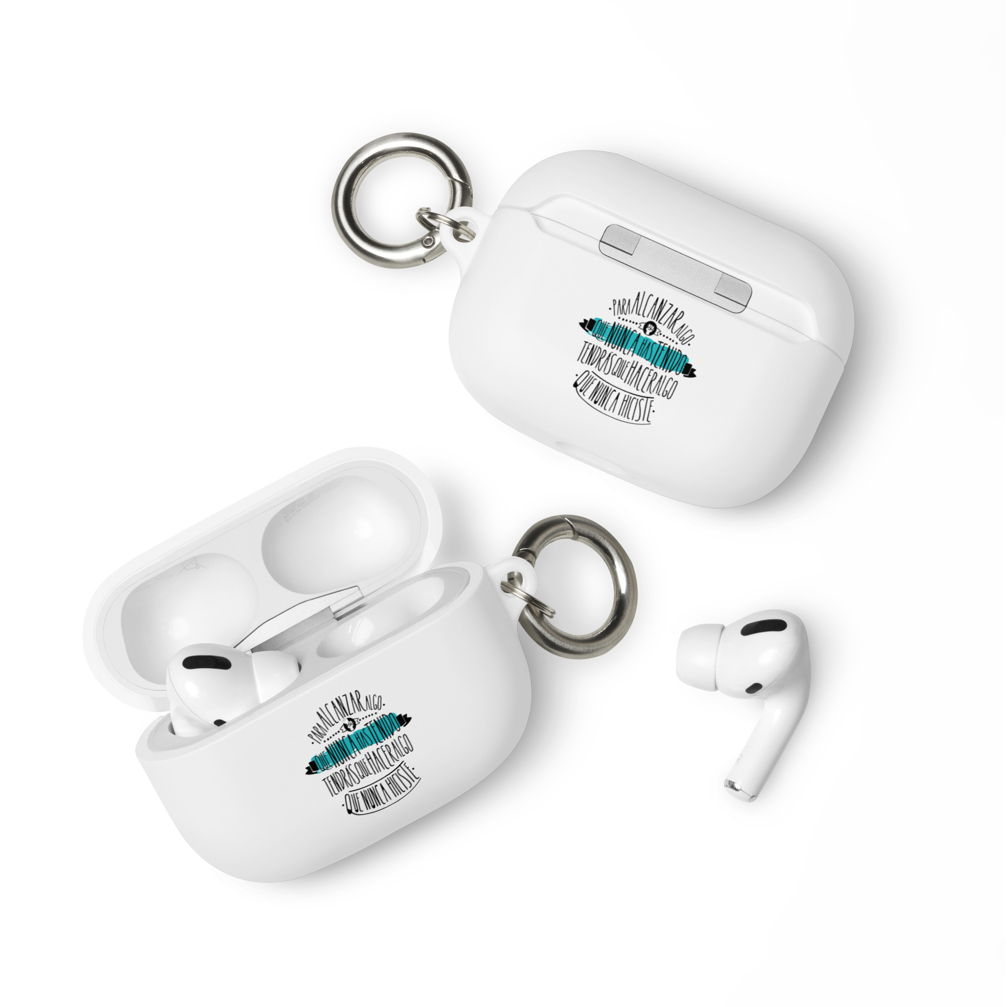 Para alcanzar algo que nunca has tenido, tendrás que hacer algo que nunca hicístes - Funda de silicona para AirPods® - Imagen 6