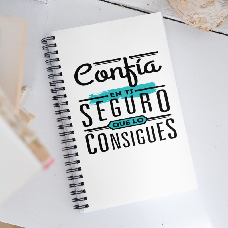 Confía en ti, seguro que lo consigues - Libreta de notas con espiral "motivadora"