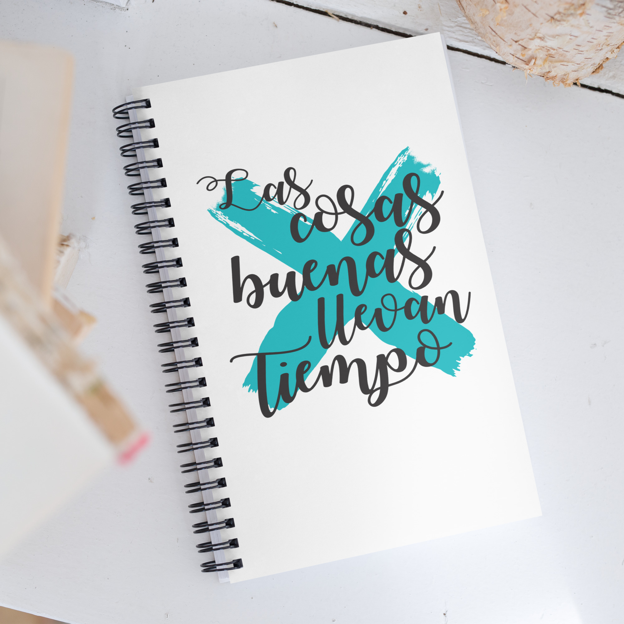 Las cosas buenas llevan tiempo - Libreta de notas con espiral "motivadora"