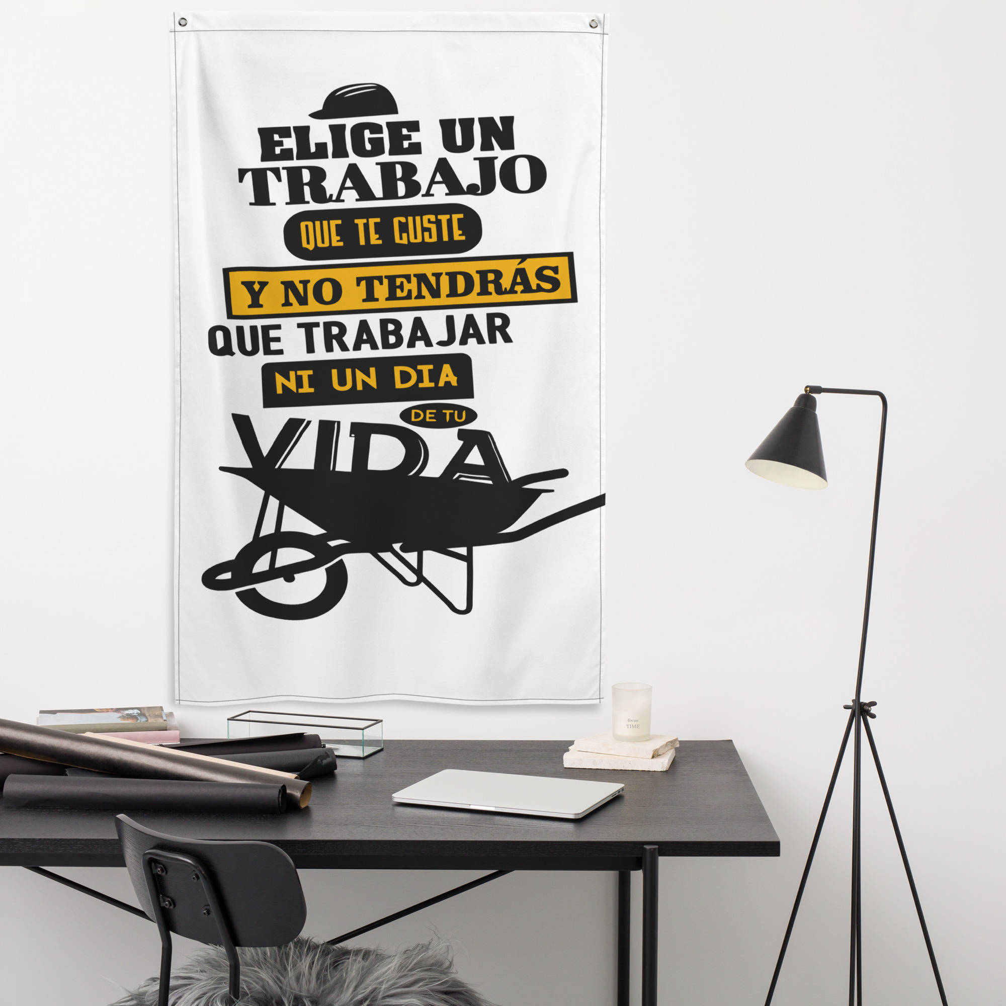 Bandera "Elige un trabajo que te guste y no tendrás que trabajar" - Imagen 2