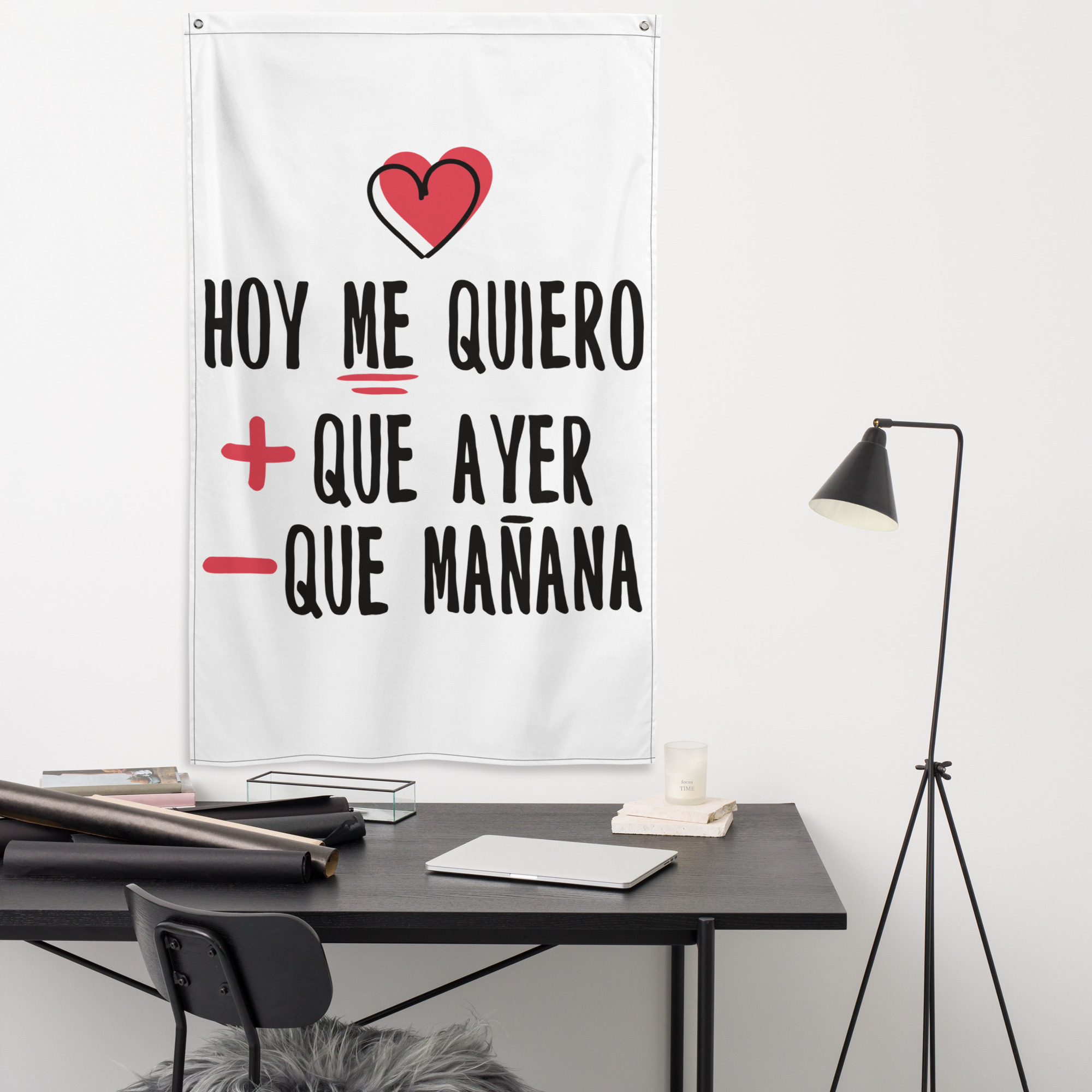 Bandera "Hoy me quiero mas que ayer y menos que mañana" - Imagen 2