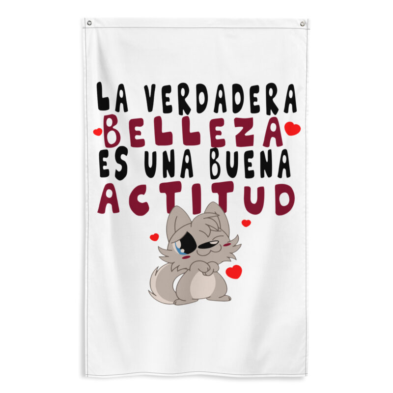 Bandera "La verdadera belleza es una buena actitud"
