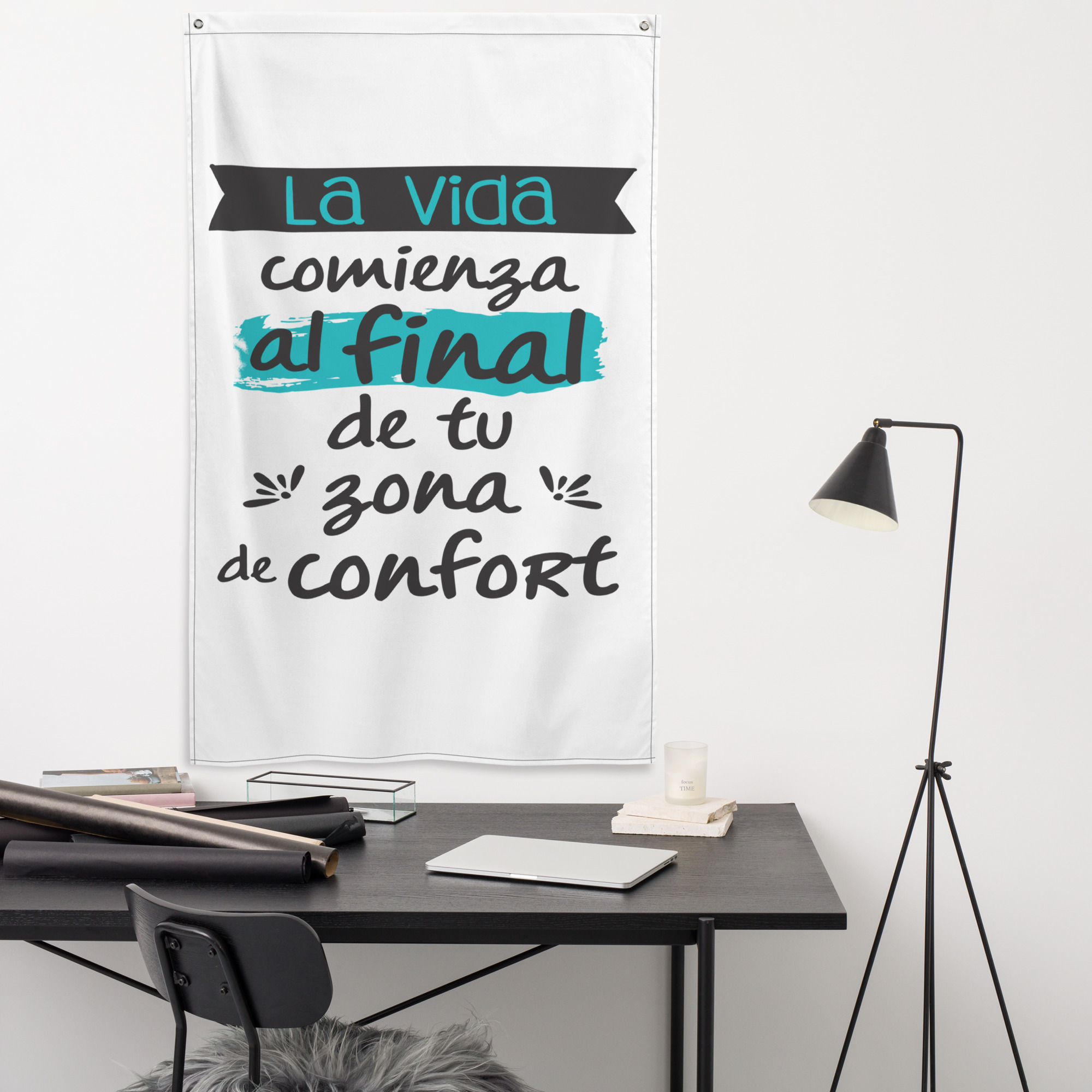 Bandera "La vida comienza al final de tu zona de confort" - Imagen 2