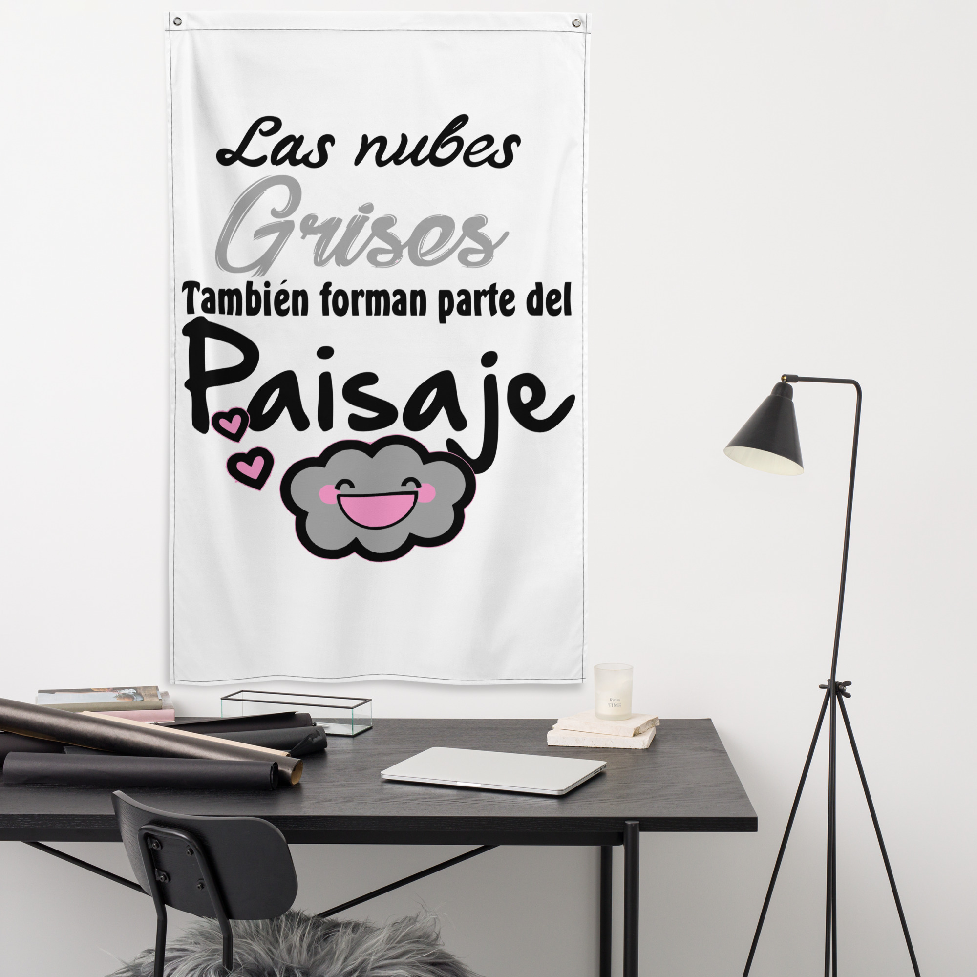 Bandera "Las nubes grises también forman parte del paisaje" - Imagen 2