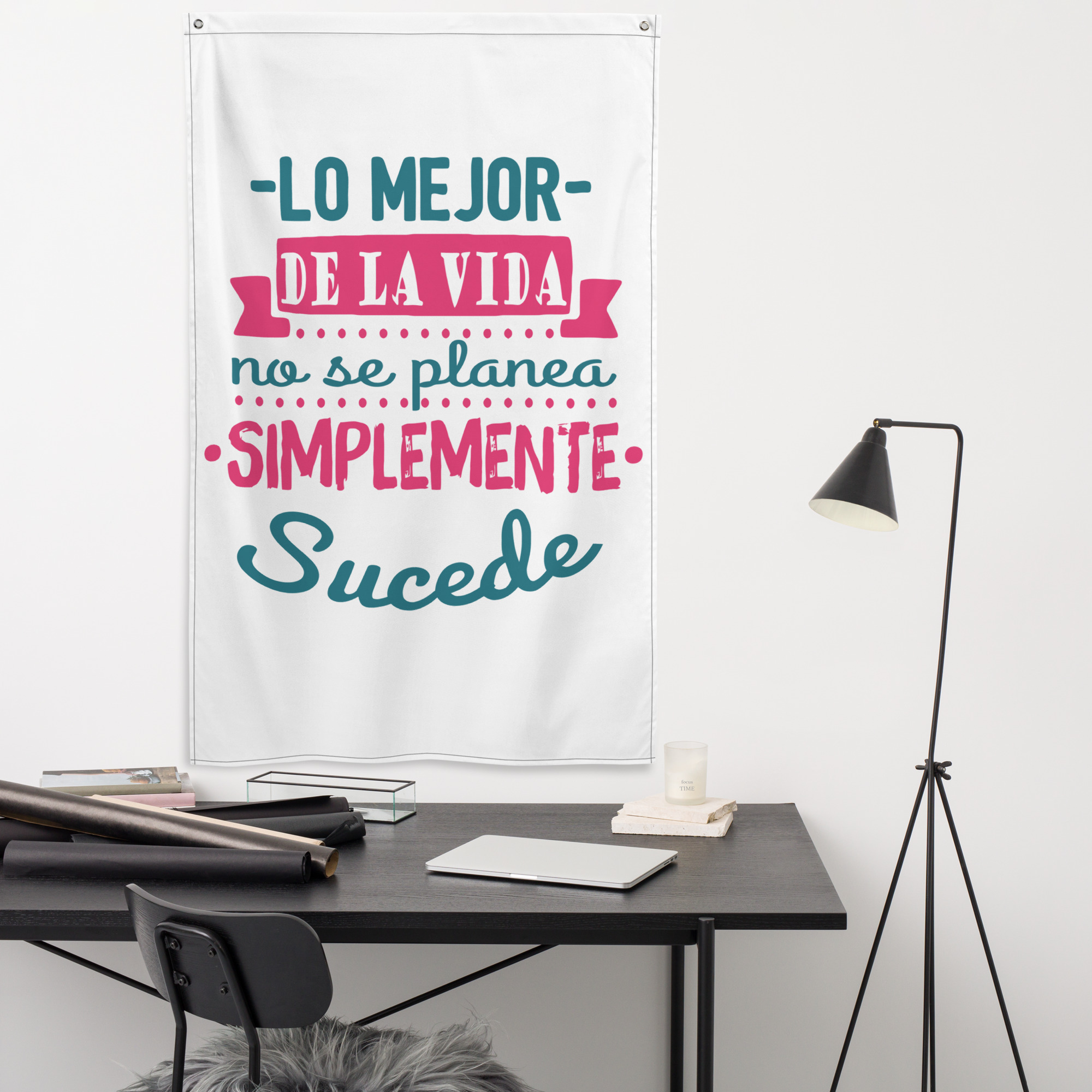 Bandera "Lo mejor de la vida no se planea, simplemente sucede" - Imagen 2